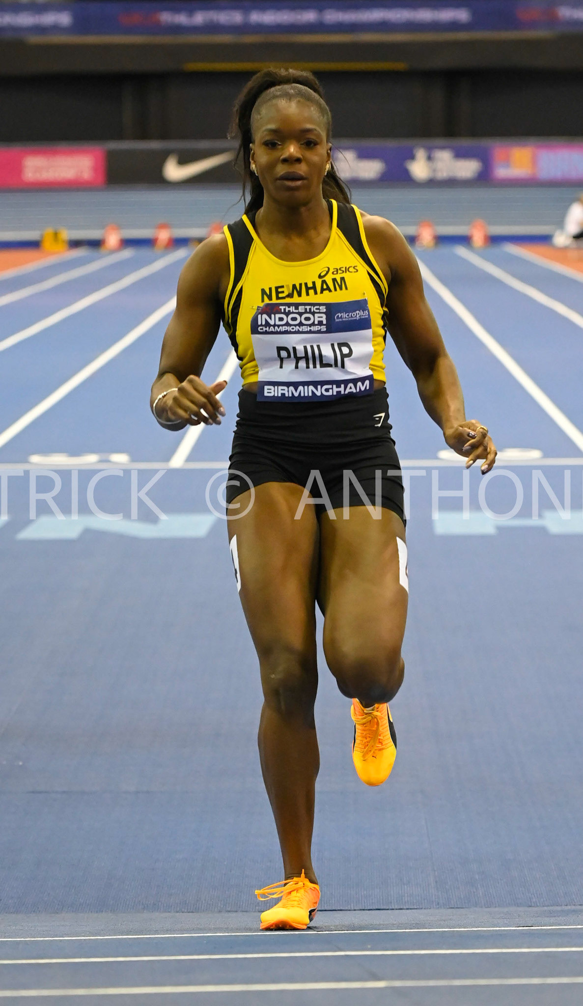 BIRMINGHAM, ENGLAND - FEBRUARY 18: Alisha Rees during day 1 Heats UK Athletics Indoor Championships at the Utilita Arena, Birmingham , England