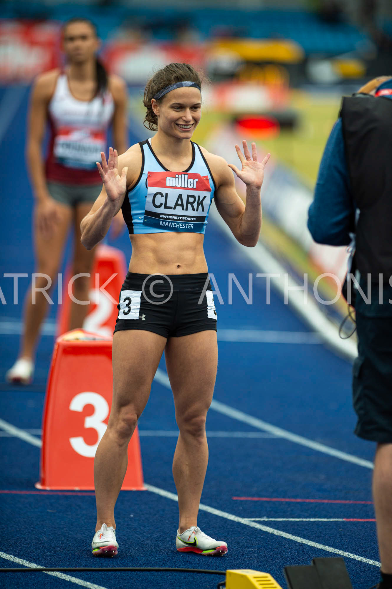 24-6-2022: Zoey Clark during the 400 M Heat 4 at the Muller UK Athletics Championships in MANCHESTER REGIONAL ARENA – MANCHESTER