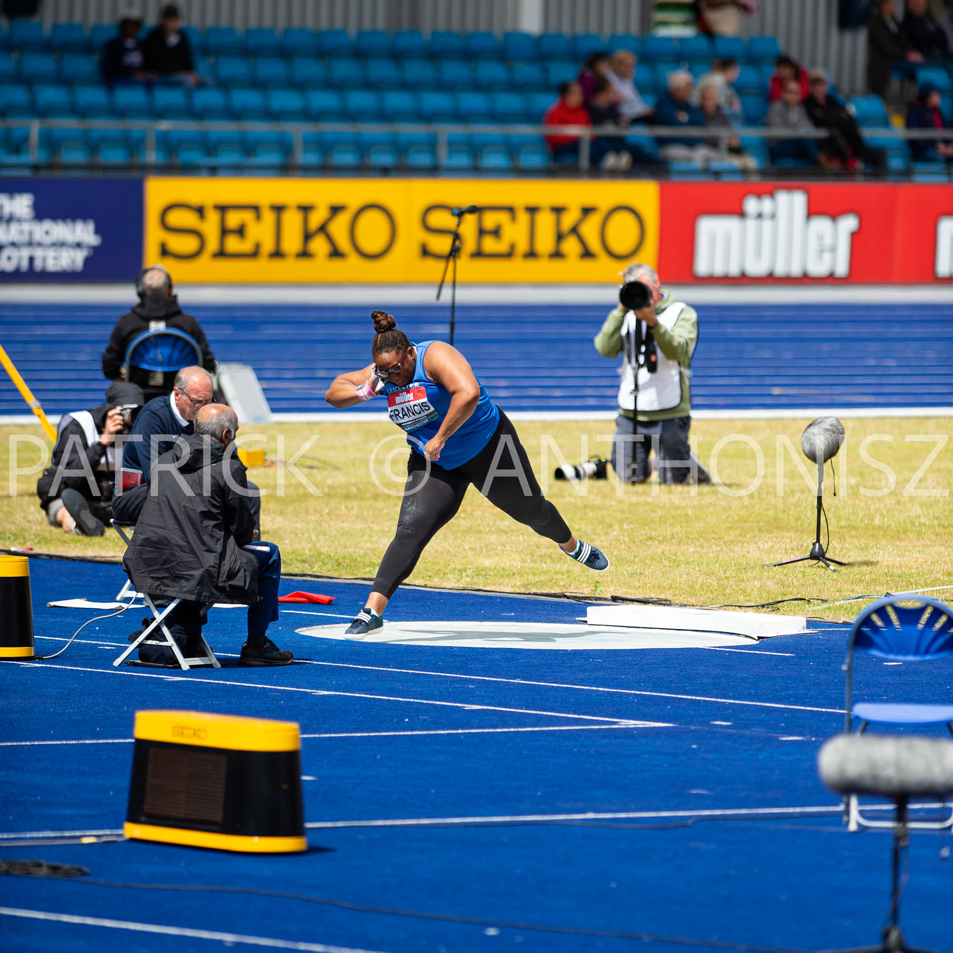 26-6-2022: Day 3  Women's Shot Put - Final  FRANCIS Eden of LEICESTER CORITANIAN AC competes at the Muller UK Athletics Championships MANCHESTER REGIONAL ARENA – MANCHESTER 2022