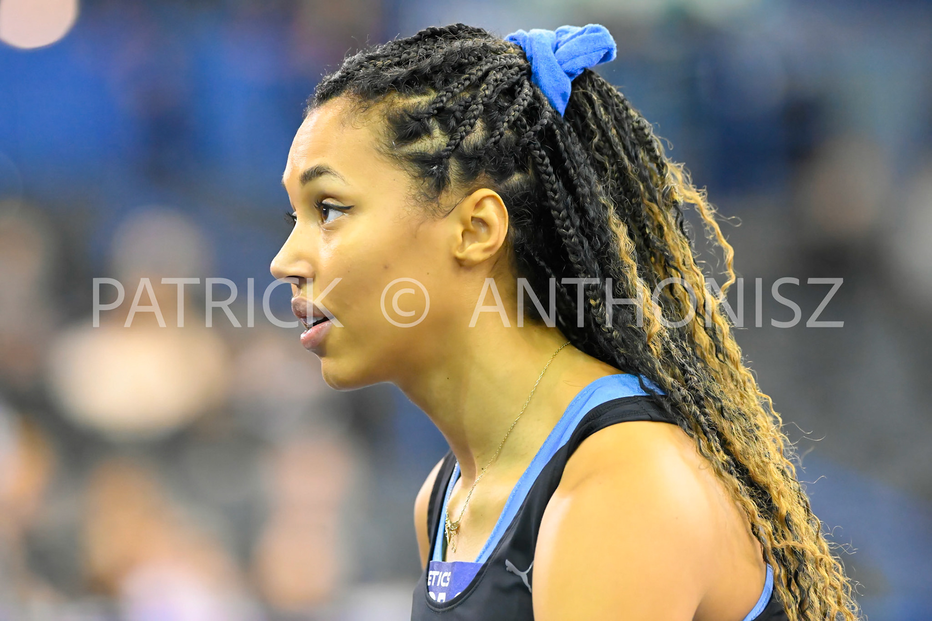 BIRMINGHAM, ENGLAND - FEBRUARY 19: Morgan LAKE looks on during the High Jump at day 2 of the UK Athletics Indoor Championships at the Utilita Arena, Birmingham , England