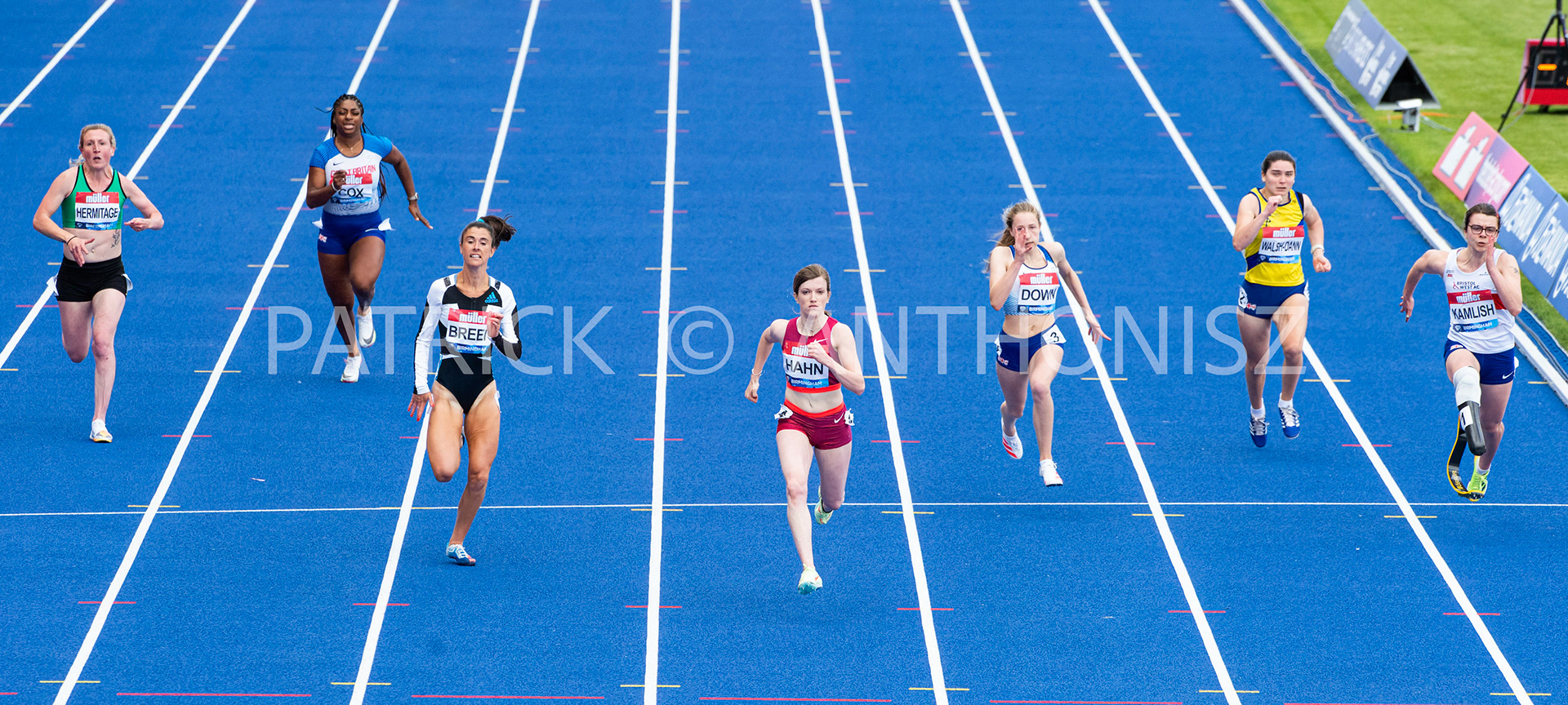 21-MAY-2022   Sophie Hahn  winning the Women 100m Ambulant Event in 12.81  at the Muller Birmingham  Diamond League   Alexander Stadium,  Perry Barr, Birmingham