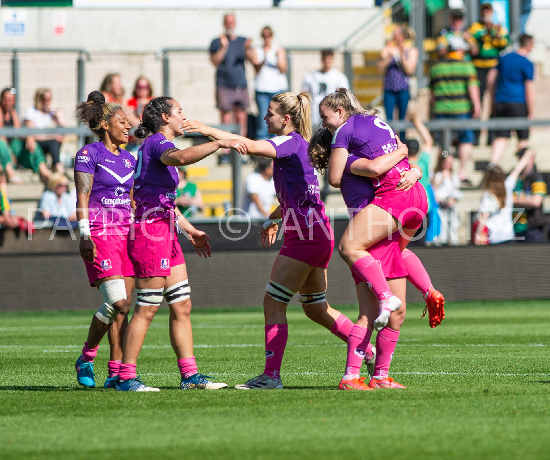Northampton -14–May-2022.  Loughborough Lightning Vs Harlequins Womens at cinch Stadium Franklin's Gardens Northampton  .