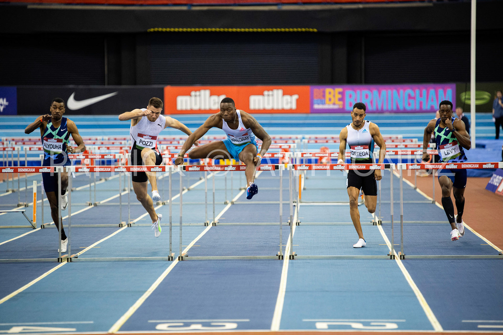 Saturday 19 February : GRANT HOLLOWAY USA in the 60 Metres  Mens Hurdles at the Müller Indoor Grand Prix Birmingham  at the Utilita Arena Birmingham