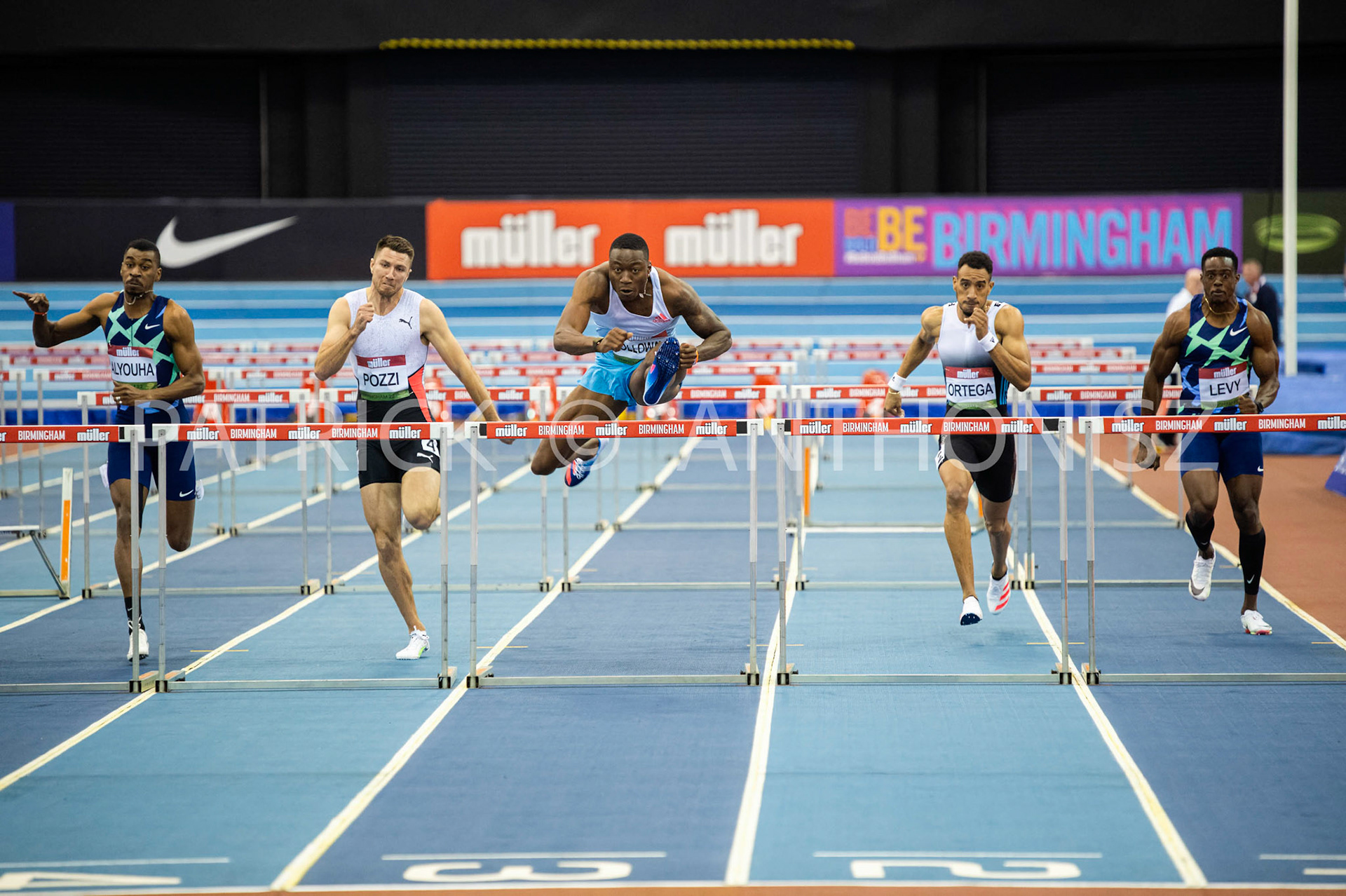 Saturday 19 February : GRANT HOLLOWAY USA in the 60 Metres  Mens Hurdles  at the Müller Indoor Grand Prix Birmingham  at the Utilita Arena Birmingham