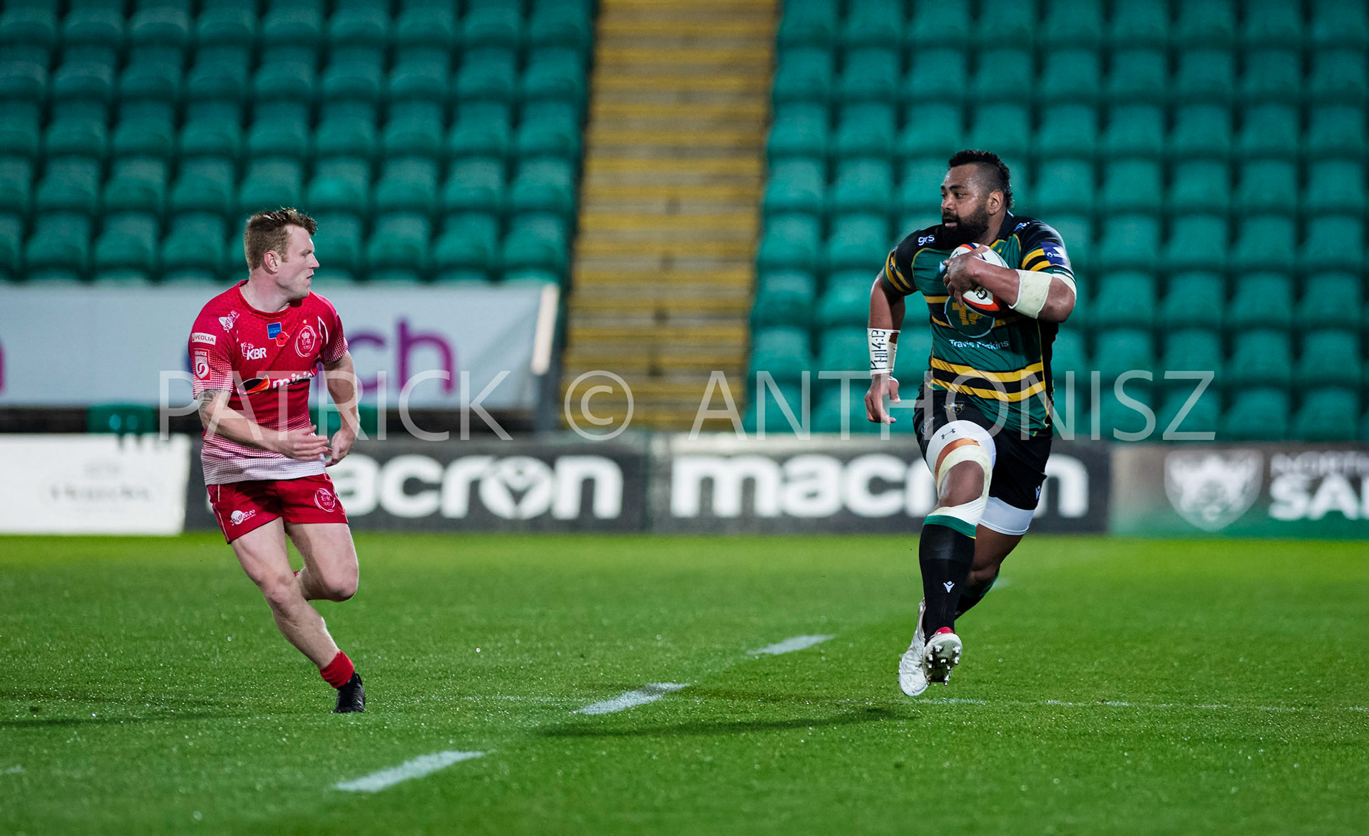 Northampton Saints Vs The British Army Northampton -13-April-2022.  Northampton Saints Vs The British Army at cinch Stadium Franklin's Gardens .