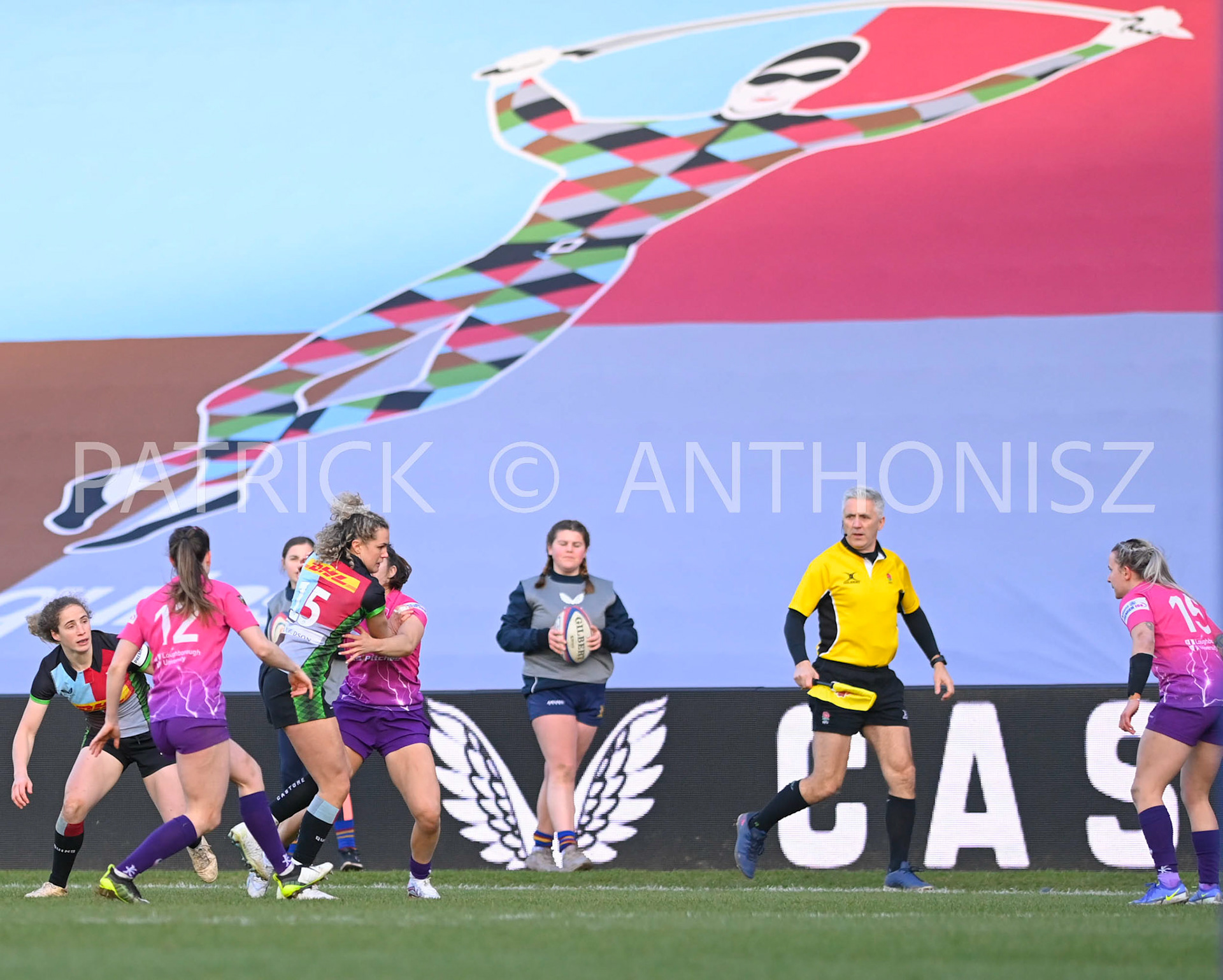 Twickenham, stoop ENGLAND : Ellie Kildunne  of Harlequins in action  during the Women's Allianz Premiership 15's match between Harlequins Vs Loughborough Lightning Twickenham Stoop Stadium England 5–02-2023