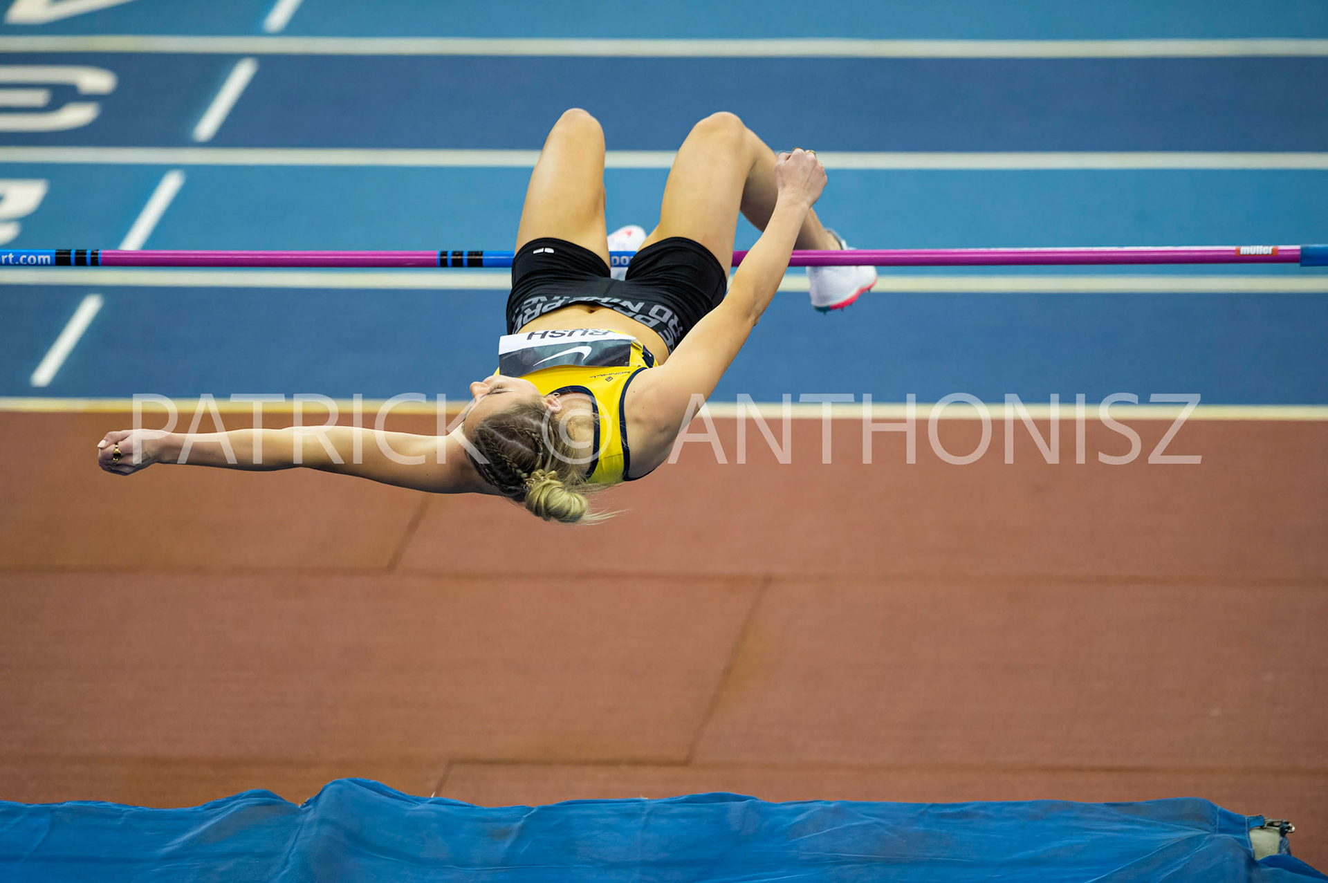 Saturday 27 February 2022: Ella Rush in the Womens High Jump Pentathion at the UK Athletics Indoor Championships and World Trials  Birmingham at the Utilita Arena Birmingham Day 2