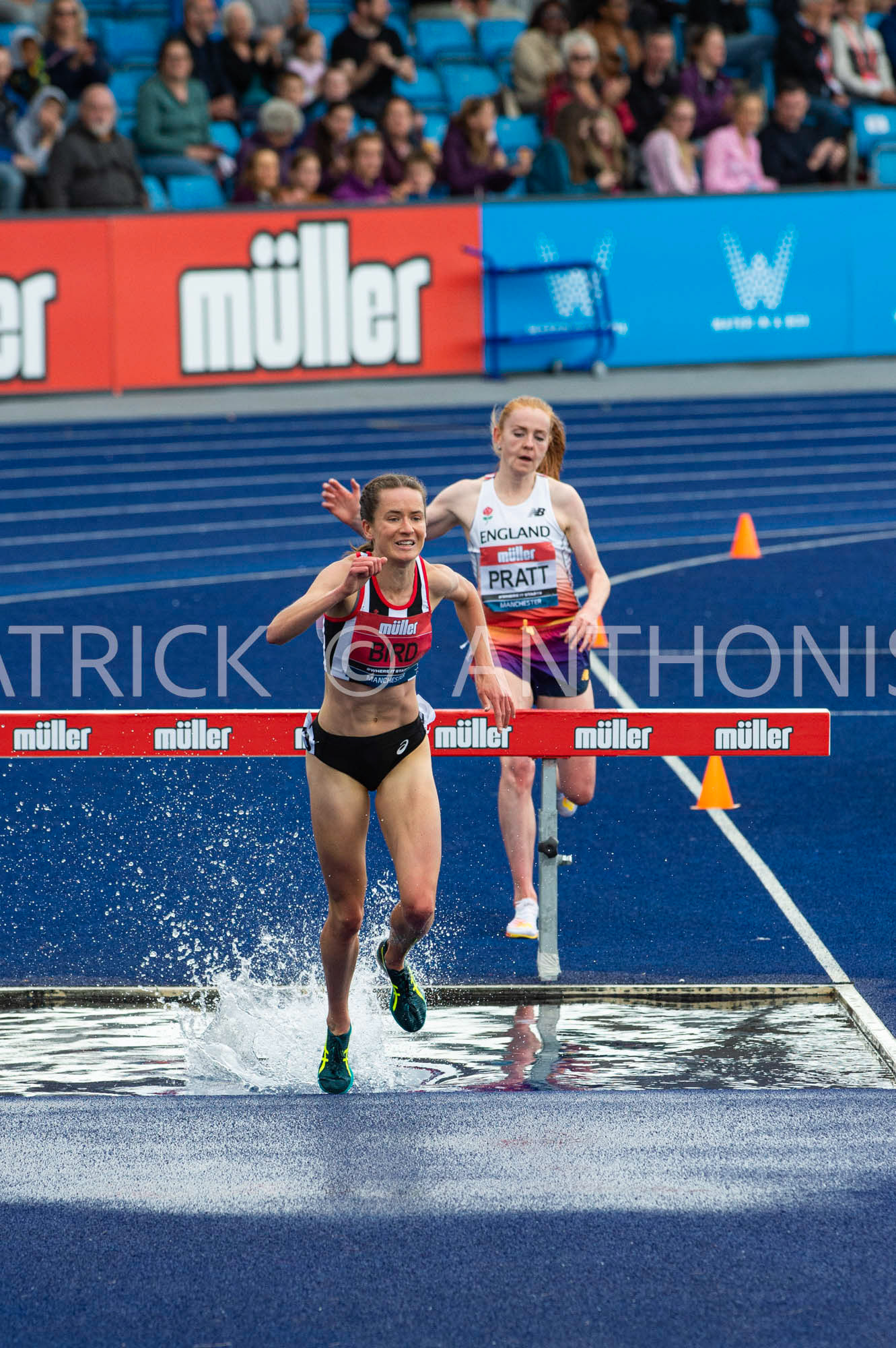26-6-2022: Day 3   Women' s 3000 m Steeplechase - Final BIRD Elizabeth SHAFTESBURY BARNET HARR winning  in 9:46.16 at the Muller UK Athletics Championships MANCHESTER REGIONAL ARENA – MANCHESTER