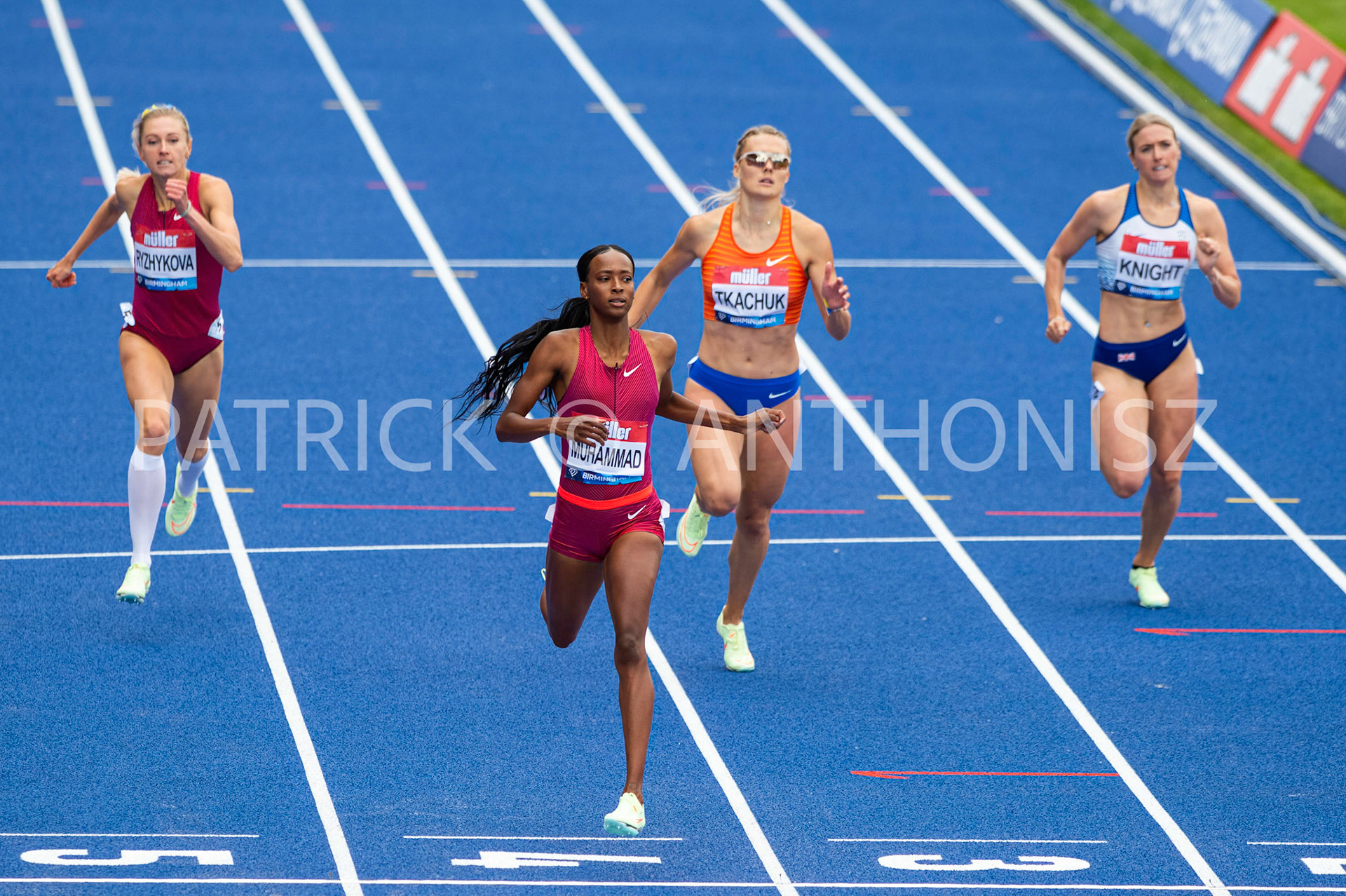 21-MAY-2022  Dalilah Muhammad winning the Women 400m Hurdles Race  in  54.54  the at the Muller Birmingham  Diamond League   Alexander Stadium,  Perry Barr, Birmingham