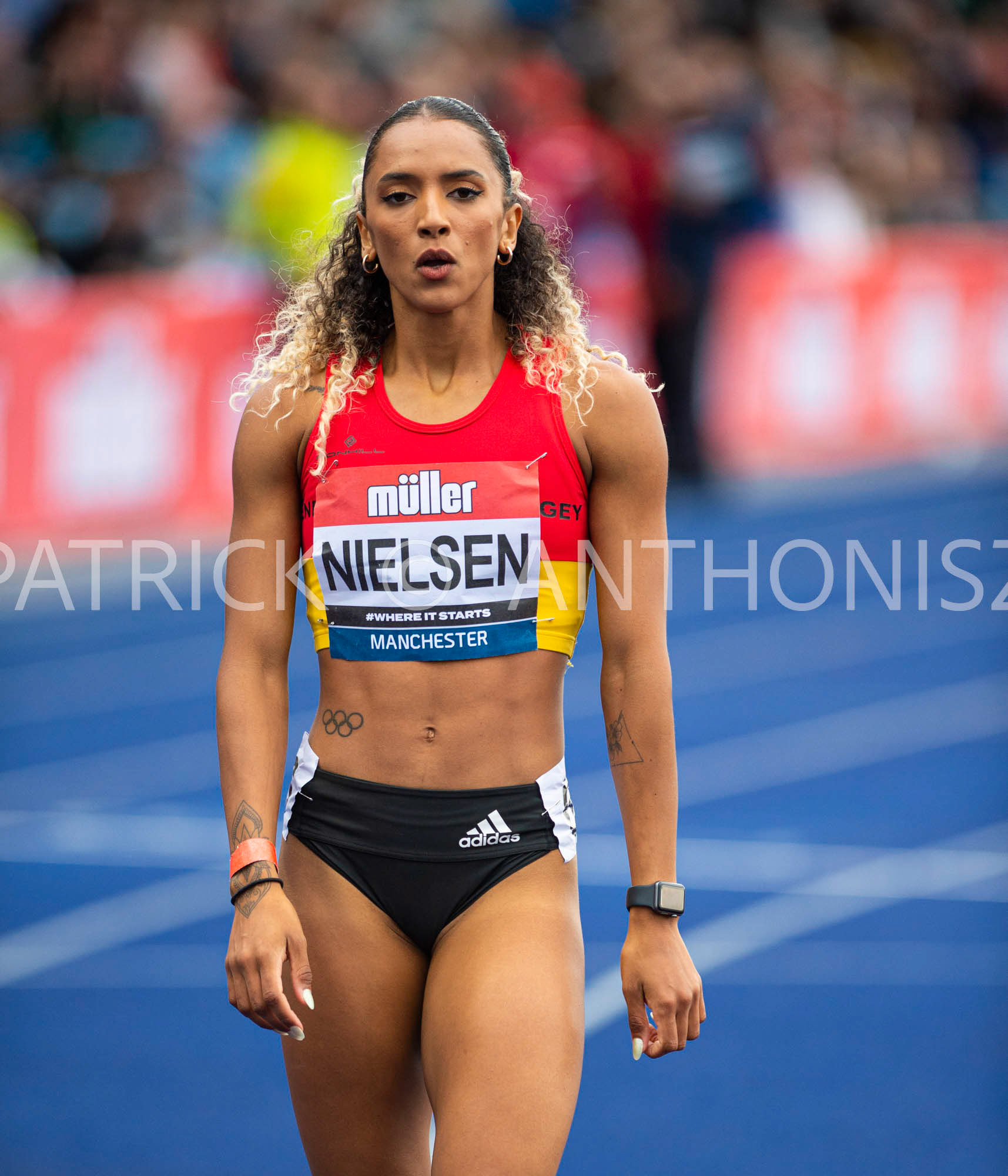 24-6-2022: LEVIAL NIELSEN during the 400 M Heat 2 at the  Muller UK Athletics Championships MANCHESTER REGIONAL ARENA – MANCHESTER
