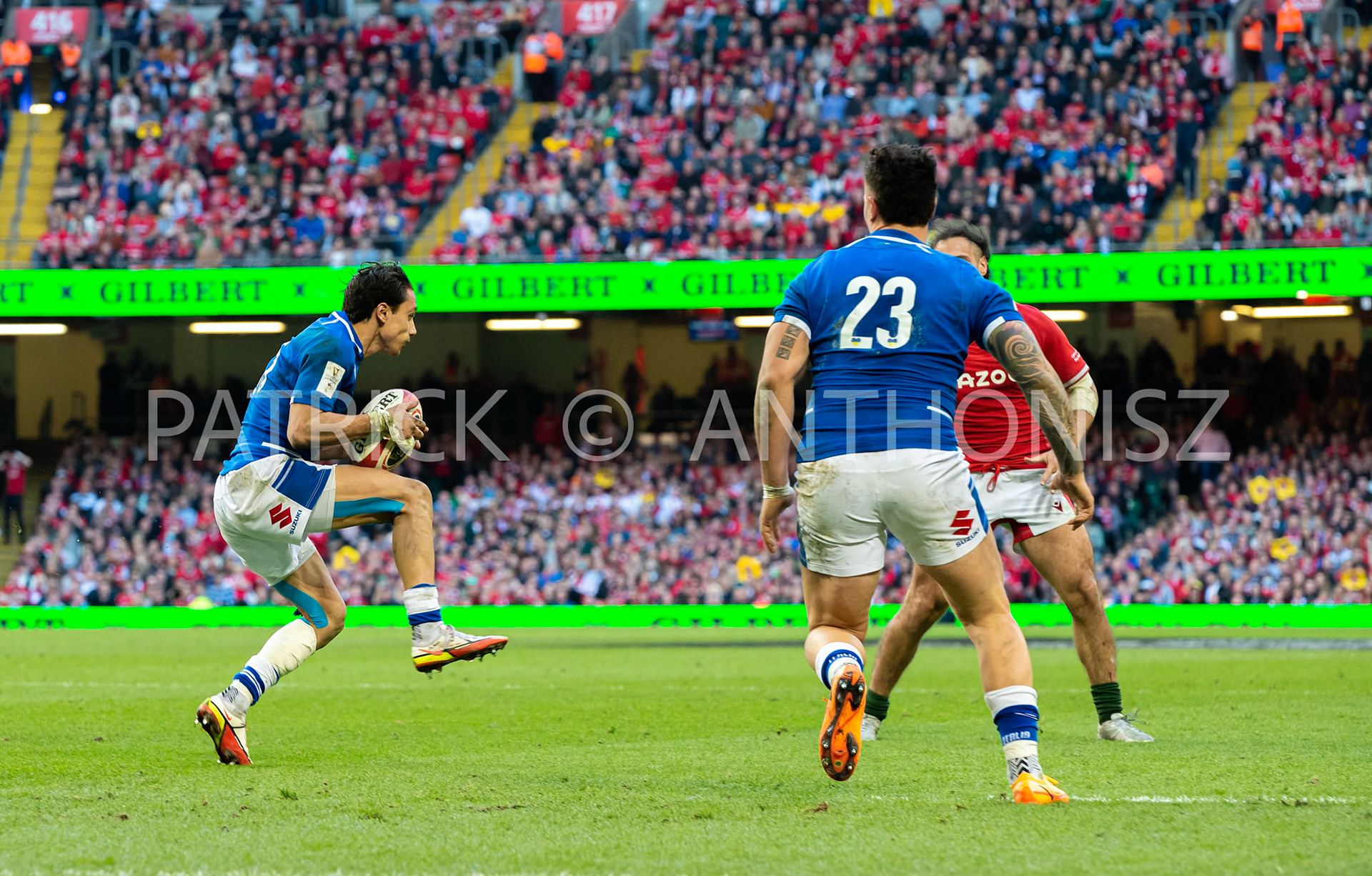 Wales v Italy Guinness Six Nations Cardiff, UK.19th Mar, 2022.Ange Capuozzo of Italy in action during the  Guinness Six Nations Championship 2022 match, Wales v Italy at the Principality Stadium in Cardiff