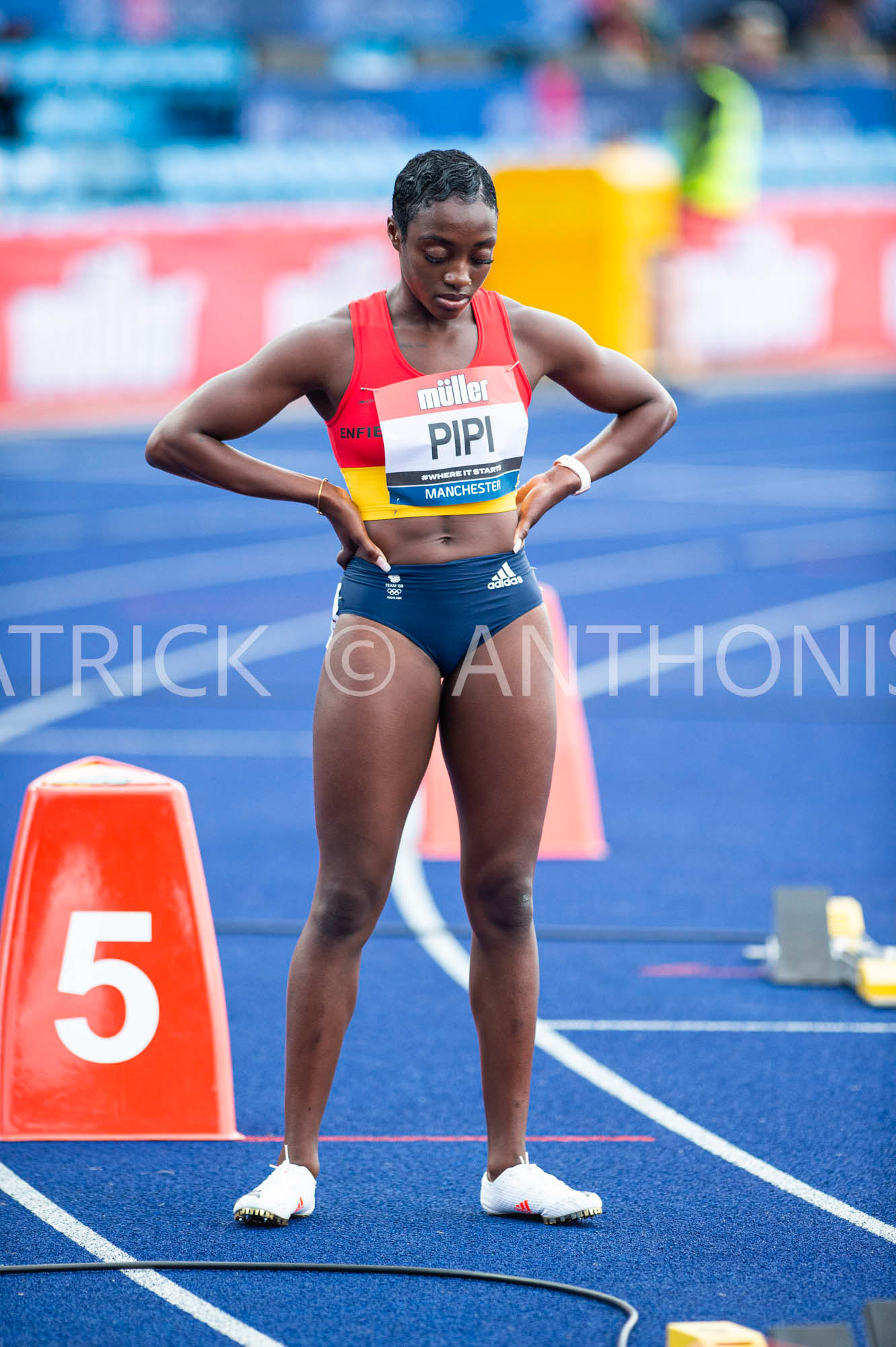 24-6-2022:  AMA PIPI  during the 400 M Heat 3 at the  Muller UK Athletics Championships in MANCHESTER REGIONAL ARENA – MANCHESTER