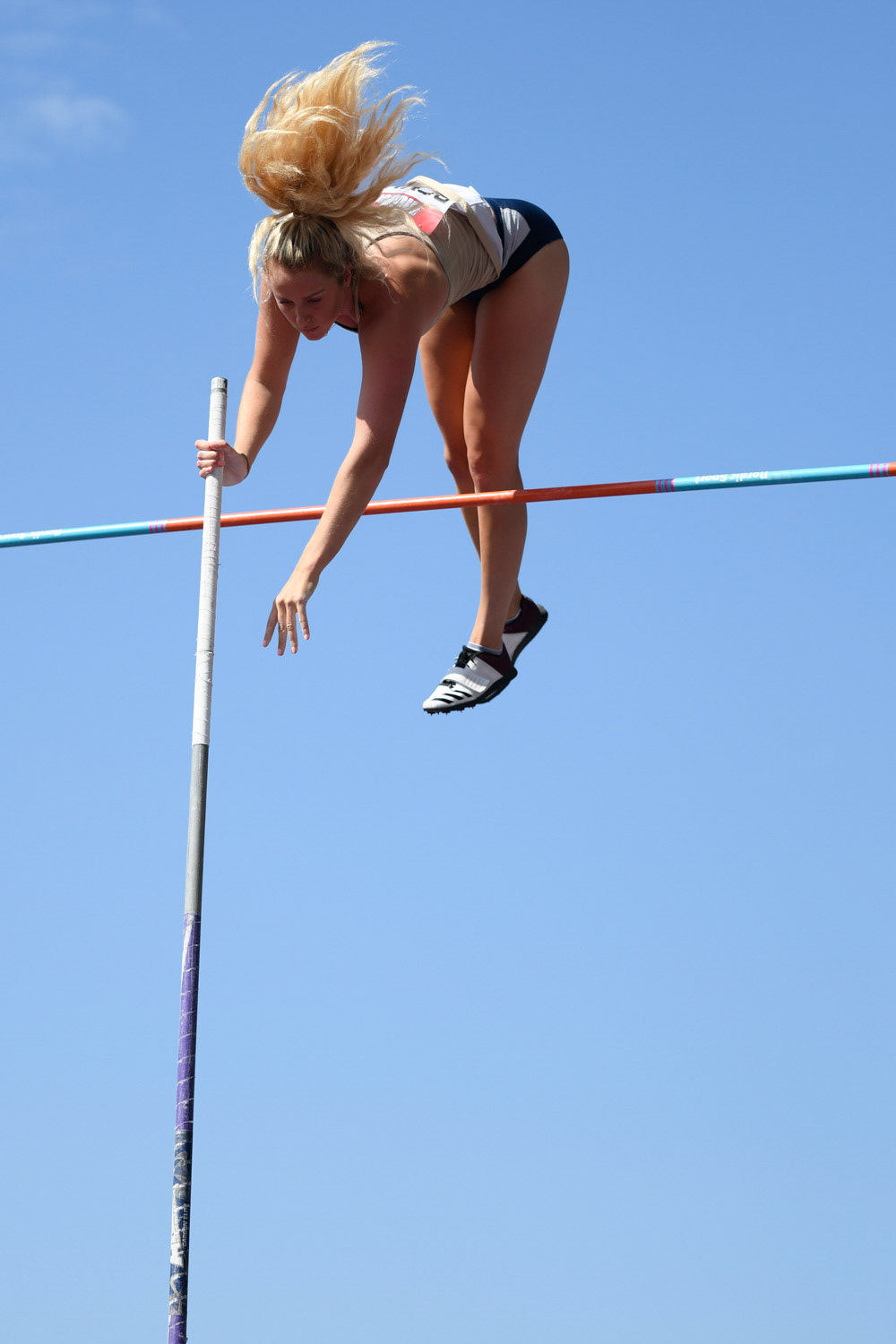 Birmingham, UK. 25th August, 2019.Lucy  BRYAN  of  BRISTOL &  WEST  in action during  the  womens  Pole Vault at  the Muller British Athletics Championships  Alexander Stadium, birmingham, England