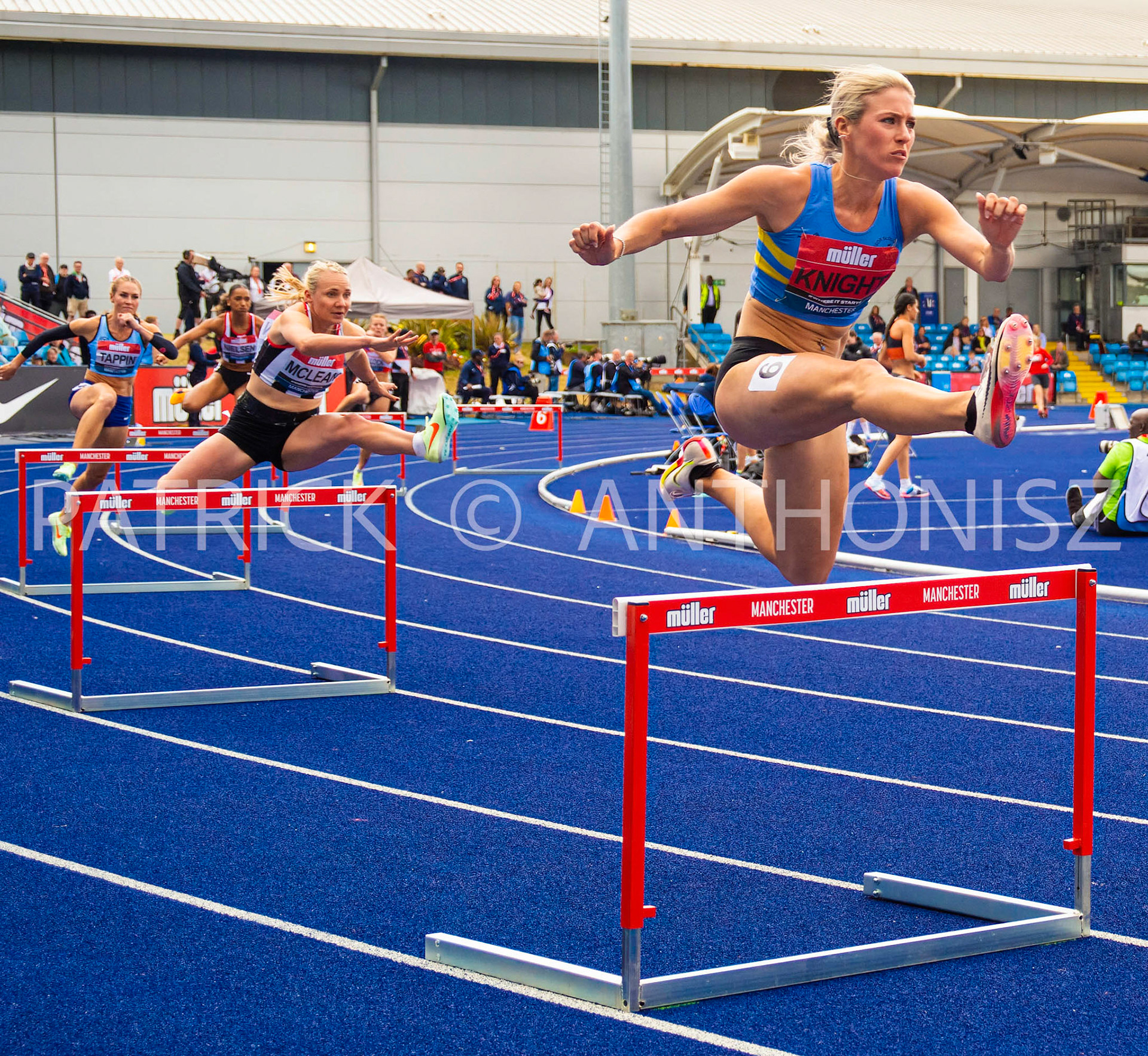 26-6-2022: Day 3  Women's 400 m Hurdles - Final KNIGHT Jessie of WINDSOR SLOUGH ETON &amp; H wins Gold  in 55.08 at the Muller UK Athletics Championships MANCHESTER REGIONAL ARENA – MANCHESTER 2022