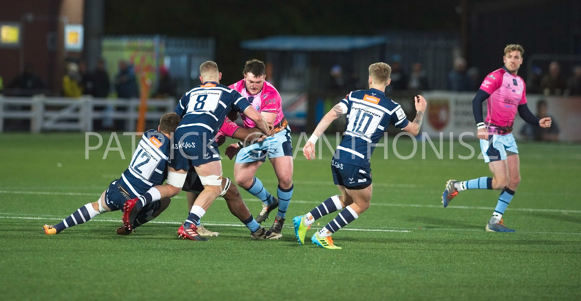 BUTTS PARK ARENA Coventry ,England 4th of December  2021 :  Greene King IPA Championship  match between Coventry Rugby Vs  Bedford Blues Rugby at Butts Park Arena Coventry UK .Final score: Coventry Rugby   :   Bedford Blues Rugby .
