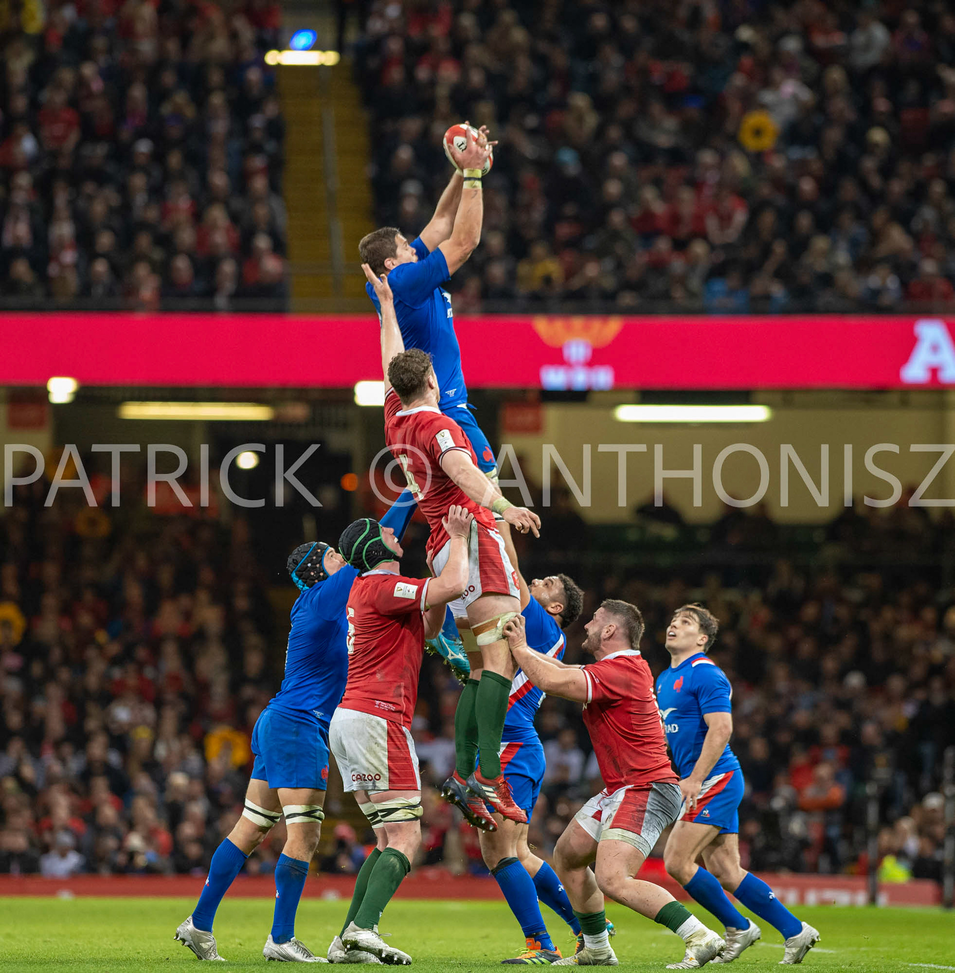 Wales v France  Guinness Six NationsCARDIFF, WALES 2022- March 11:  Wales and France at Principality Stadium on March 11/2022  in Cardiff, Wales.