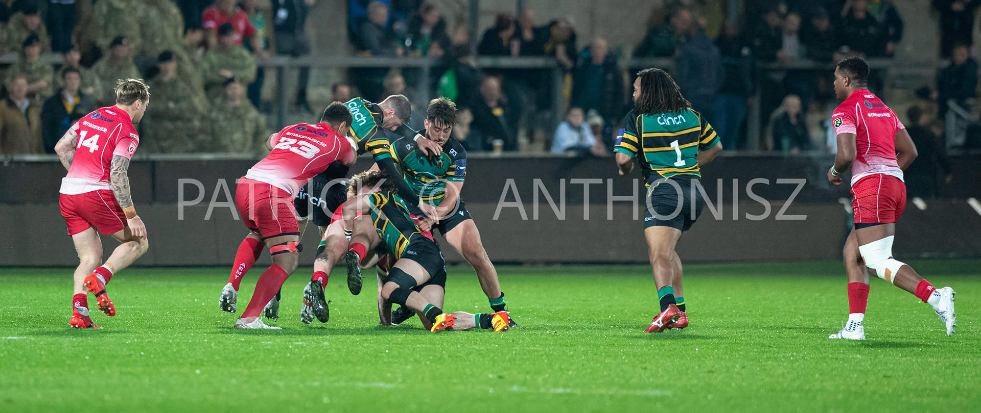 Northampton Saints Vs The British Army Northampton -13-April-2022.  Northampton Saints Vs The British Army at cinch Stadium Franklin's Gardens .
