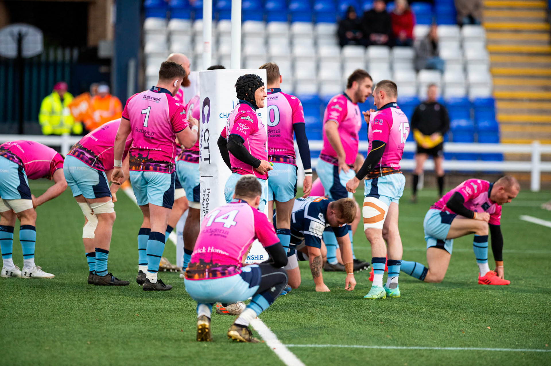 BUTTS PARK ARENA Coventry ,England 4th of December  2021 :  Greene King IPA Championship  match between Coventry Rugby Vs  Bedford Blues Rugby at Butts Park Arena Coventry UK .Final score: Coventry Rugby   :   Bedford Blues Rugby .