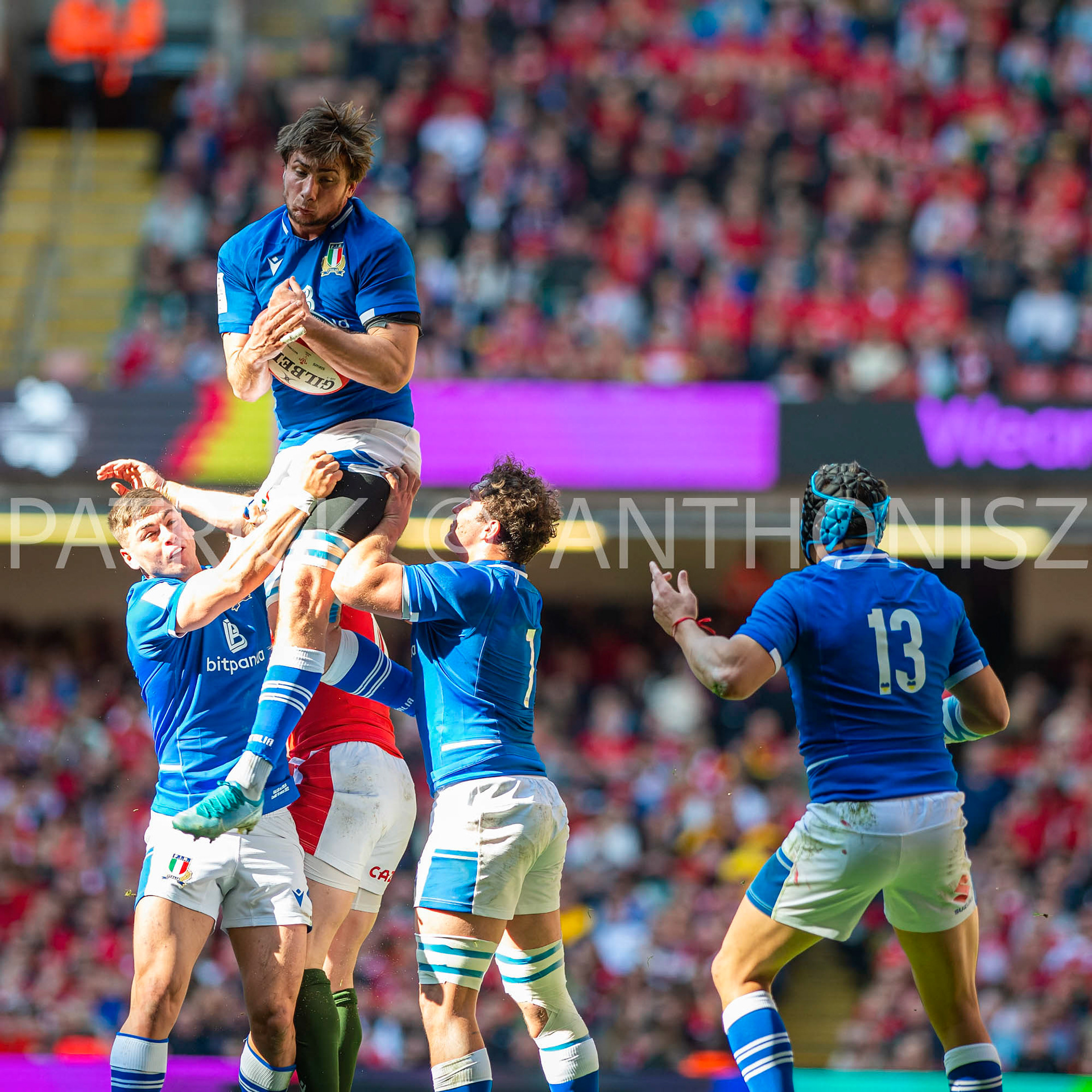 Wales v Italy Guinness Six Nations Cardiff, UK.19th Mar, 2022. Giovanni Pettinelli of Italy in action during the Guinness Six Nations Championship 2022 match, Wales v Italy at the Principality Stadium in Cardiff