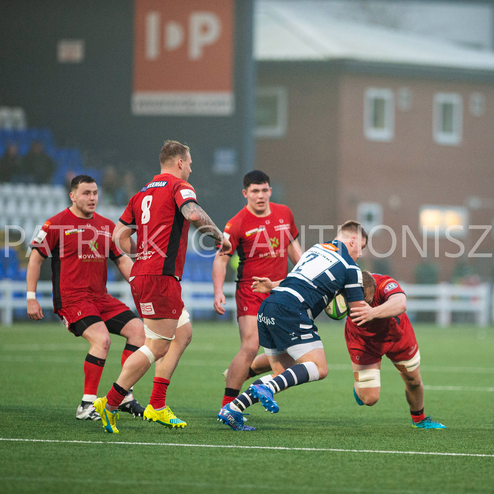 BUTTS PARK ARENA Coventry ,England 15th of January 2022 :  Greene King IPA Championship  match Round 14 between Coventry Rugby Vs Hartpury University  at Butts Park Arena Coventry UK .Final score: Coventry Rugby  34:  33 Hartpury University Rugby .