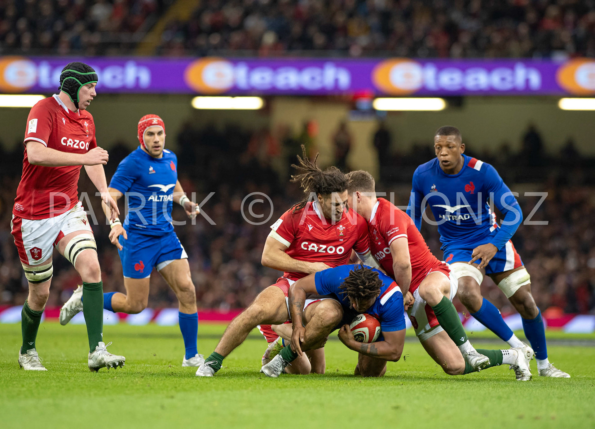 Wales v France  Guinness Six NationsCARDIFF, WALES 2022- March 11:  Wales and France at Principality Stadium on March 11/2022  in Cardiff, Wales.