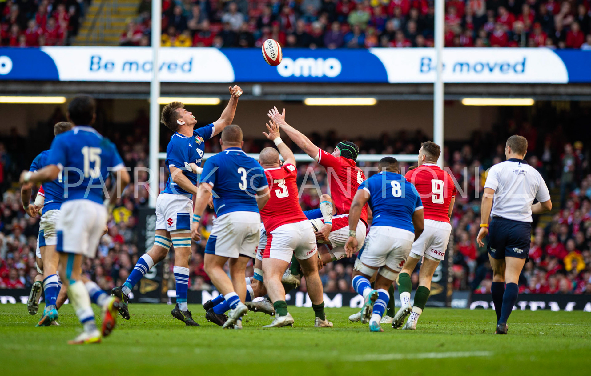 Wales v Italy Guinness Six Nations Cardiff, UK.19th Mar, 2022.No 3 Dillon Lewis of Wales tries to win the ball during the  Guinness Six Nations Championship 2022 match, Wales v Italy at the Principality Stadium in Cardiff