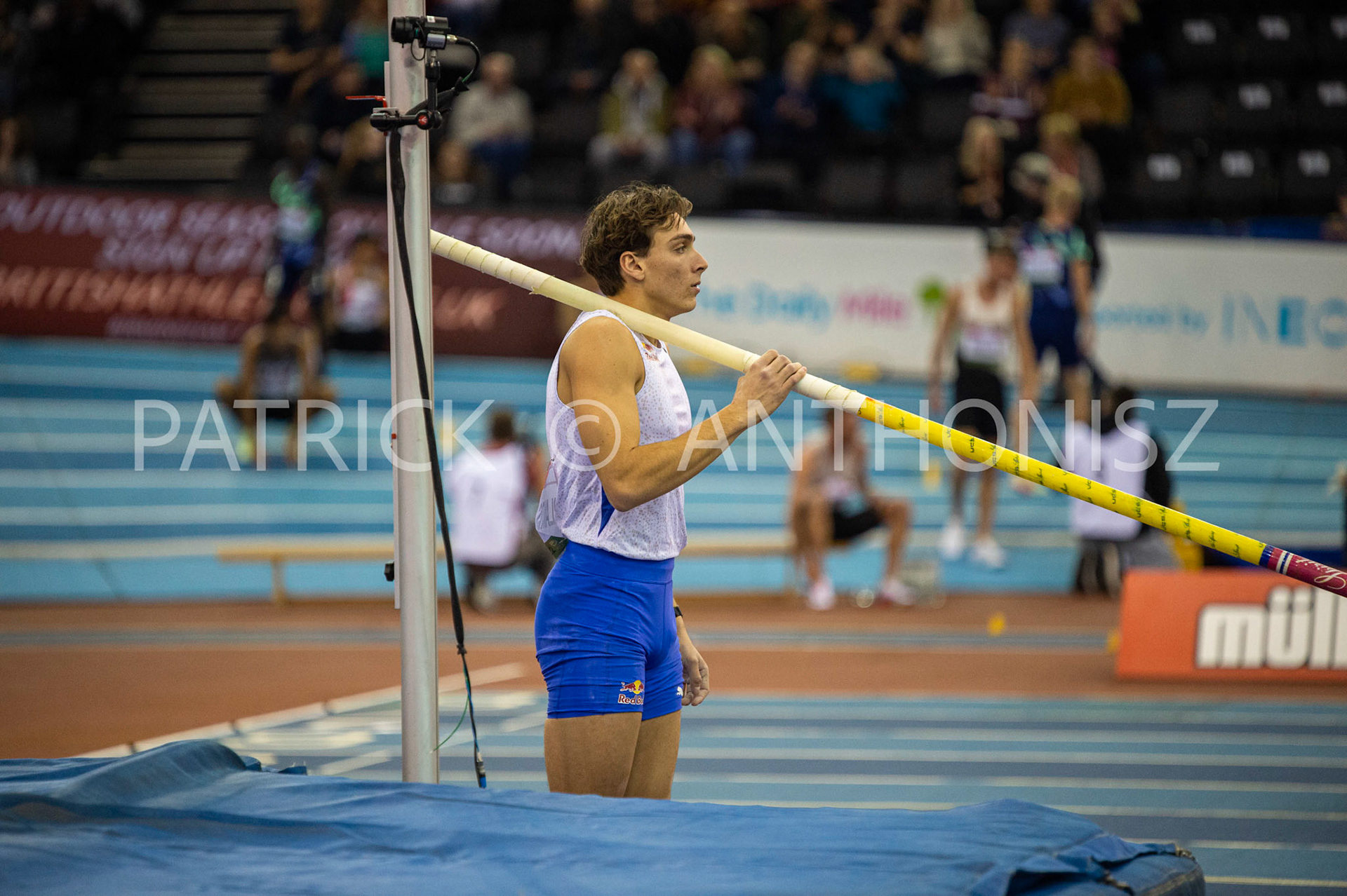 Saturday 19 February : MONDO DUPLANTIS SWE is seen at the Müller Indoor Grand Prix Birmingham  at the Utilita Arena Birmingham