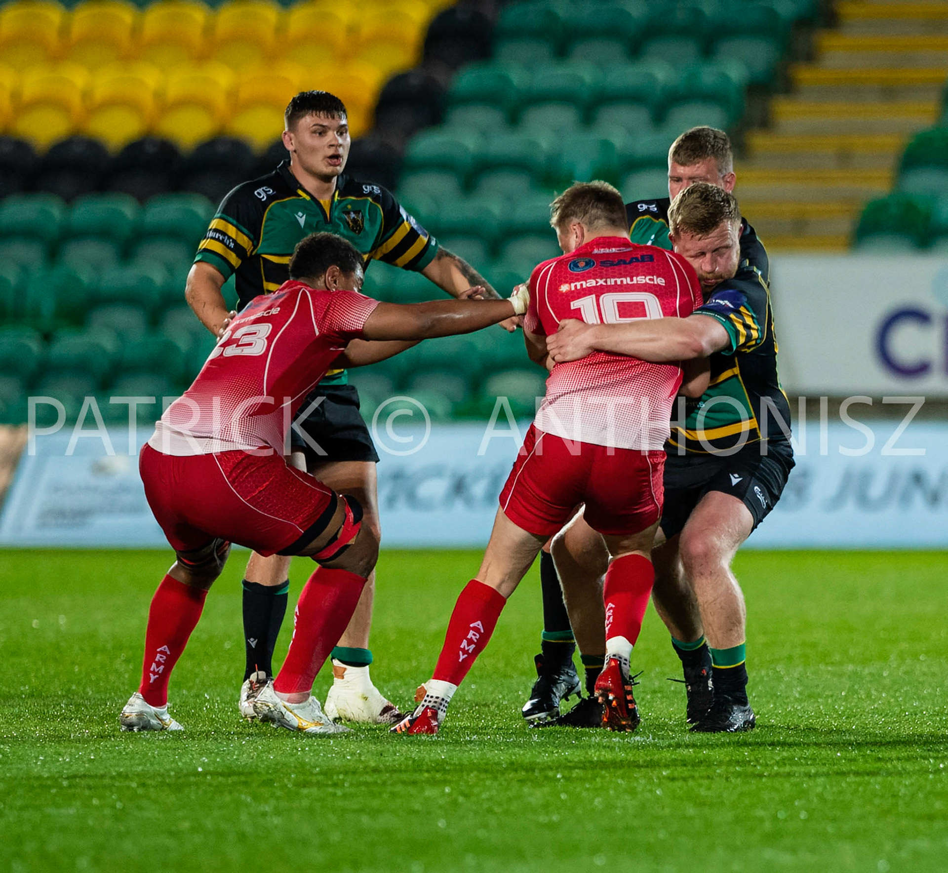 Northampton Saints Vs The British Army Northampton -13-April-2022.  Northampton Saints Vs The British Army at cinch Stadium Franklin's Gardens .