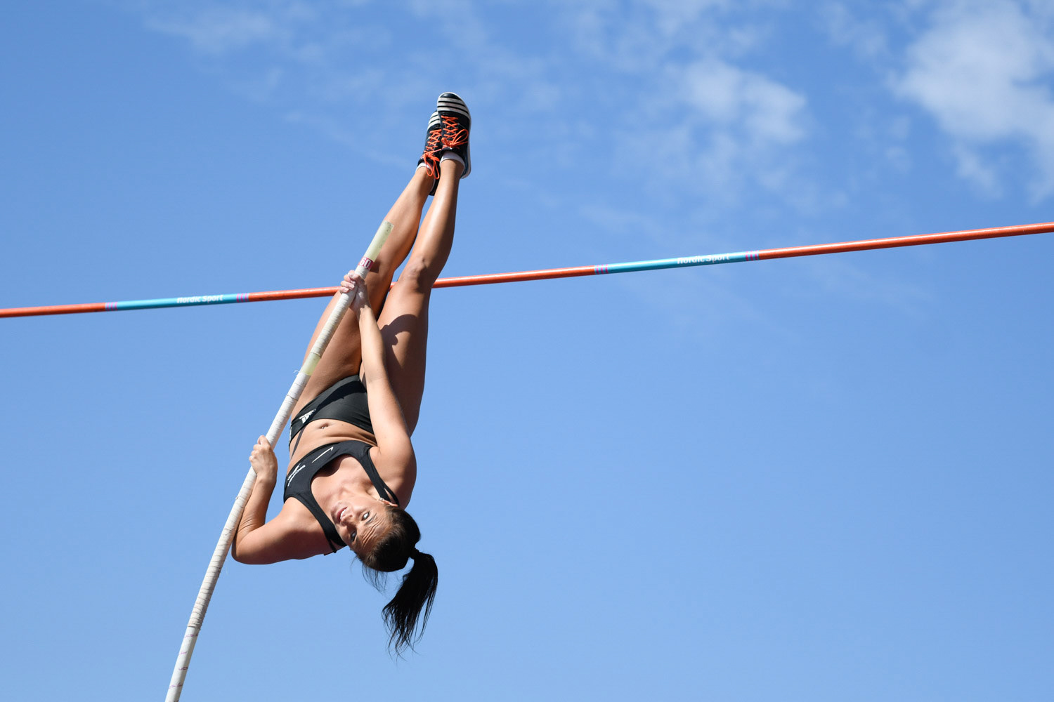Birmingham, UK. 25th Aug, 2019. Natalie. HOPPER. of  BIRCHFIELD HARRIES   in action during  the  womens  Pole Vault at  the Muller British Athletics Championships  Alexander Stadium, Birmingham, England