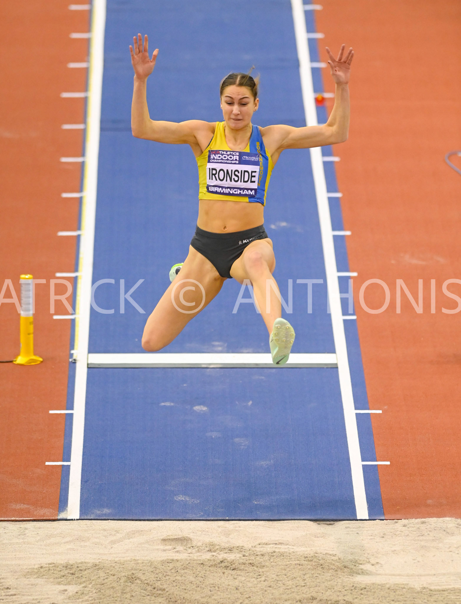 BIRMINGHAM, ENGLAND - FEBRUARY 19: Brooke IRONSIDE   during  the Long Jump at the UK Athletics Indoor Championships day 2  at the Utilita Arena, Birmingham , England