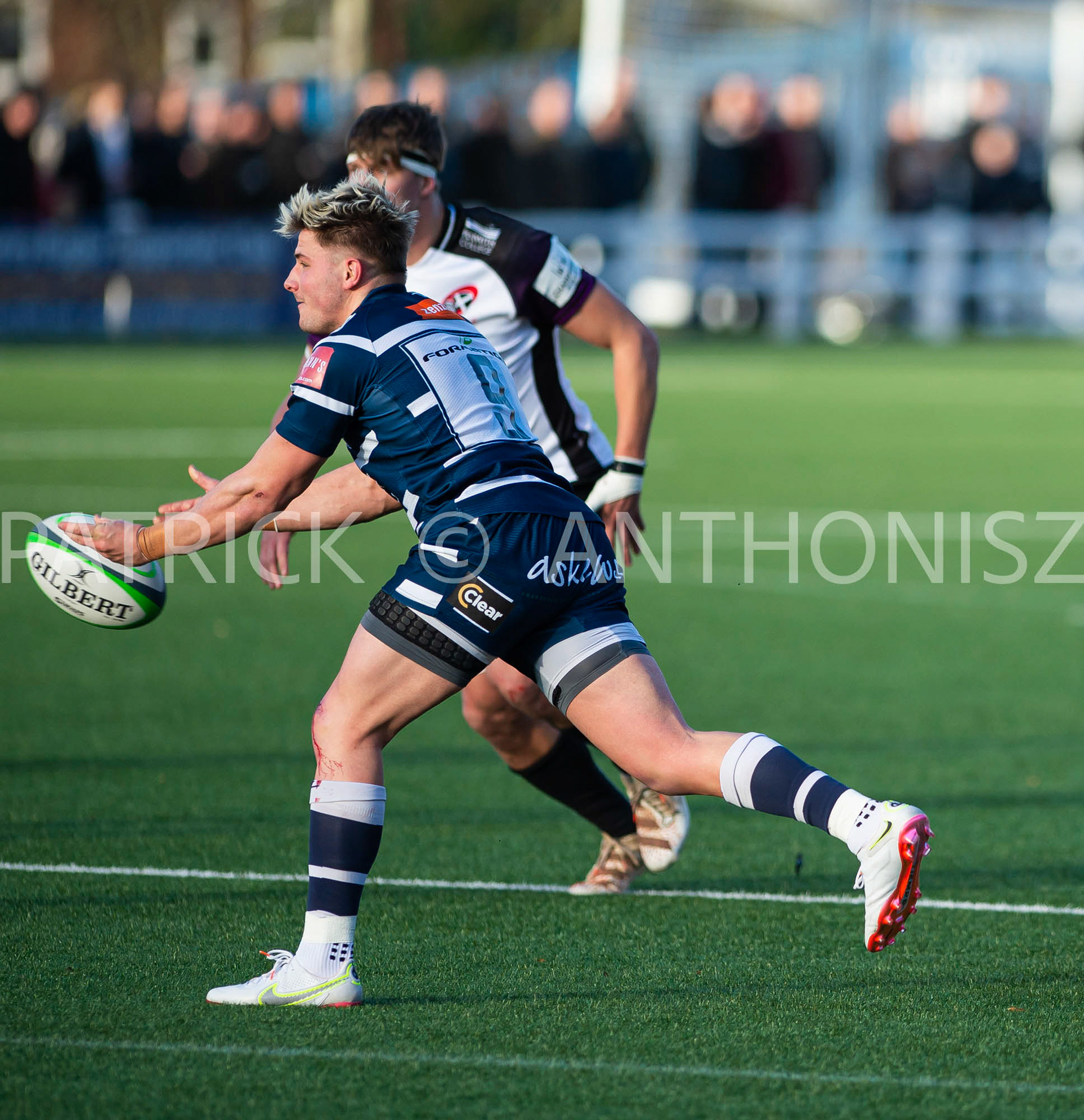 BUTTS PARK ARENA Coventry ,England 29th of January 2022 :  JOSH BARTON of coventry is seen in action during the Greene King IPA Championship  match  between Coventry Rugby Vs Cornish Pirates  at Butts Park Arena Coventry UK .Final score: Coventry Rugby 21 : 31Cornish Pirates
