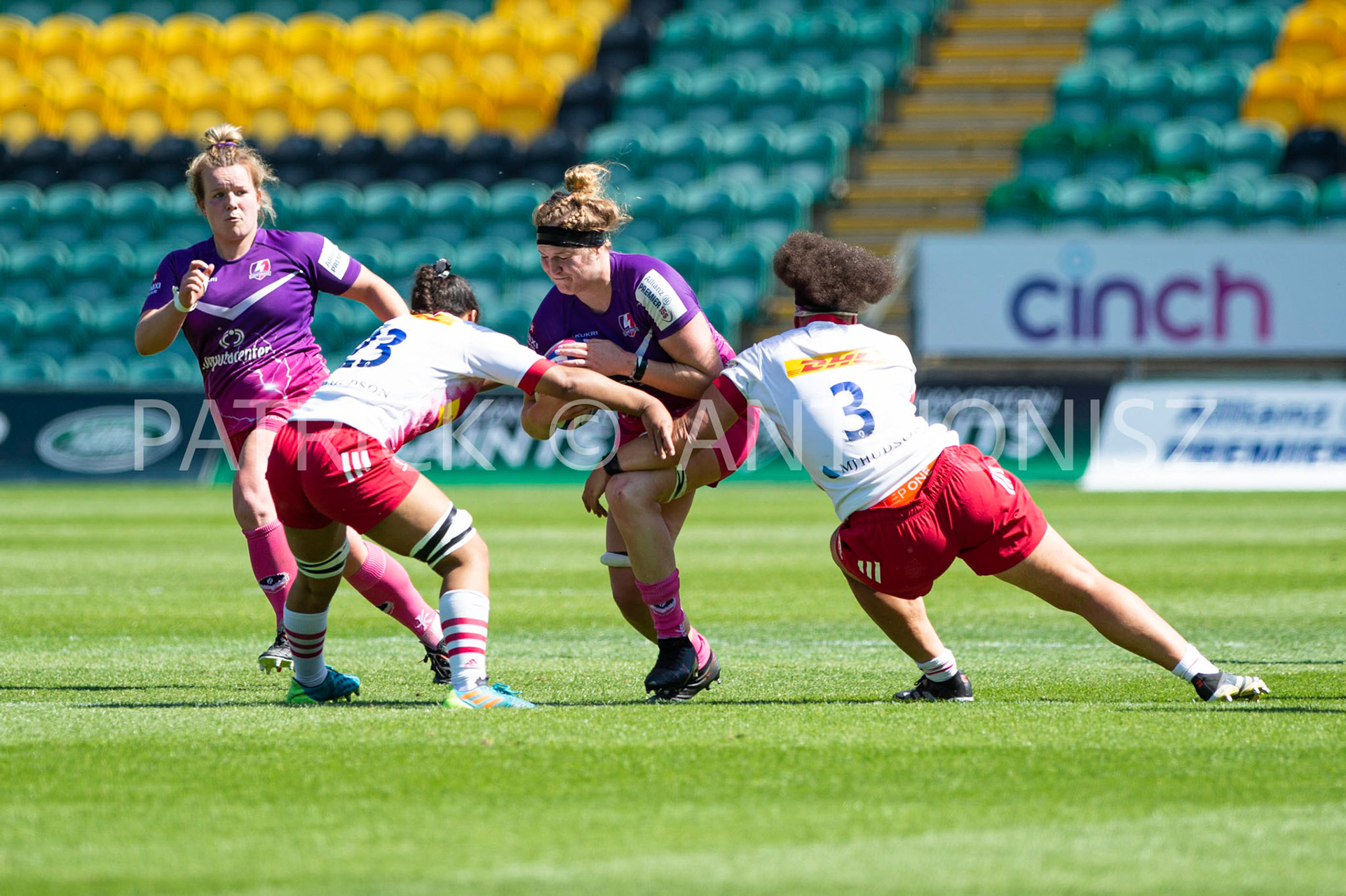 Northampton -14–May-2022.  Loughborough Lightning Vs Harlequins Womens at cinch Stadium Franklin's Gardens Northampton  .