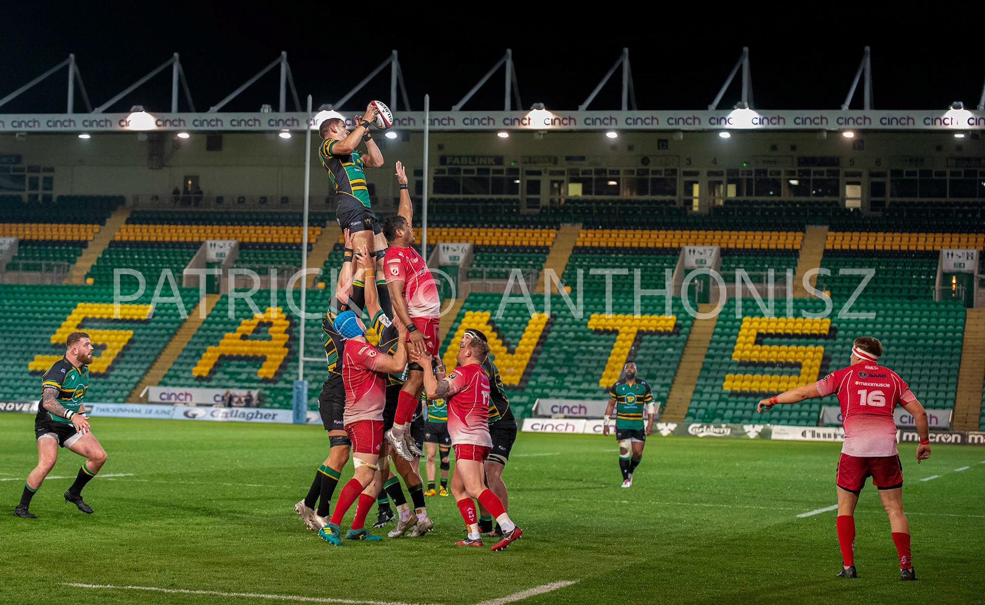 Northampton Saints Vs The British Army Northampton -13-April-2022.  Northampton Saints Vs The British Army at cinch Stadium Franklin's Gardens .