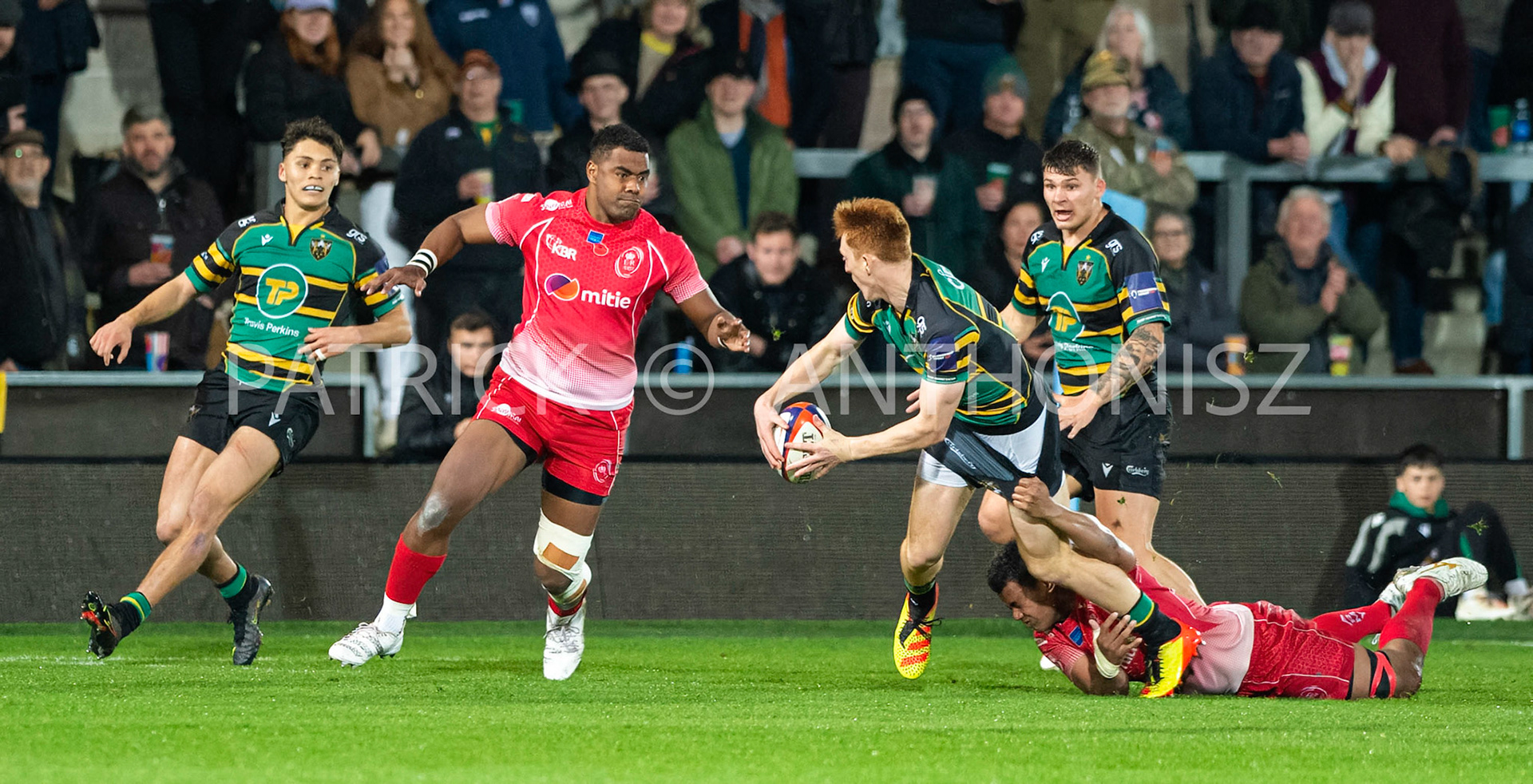 Northampton Saints Vs The British Army Northampton -13-April-2022.  Northampton Saints Vs The British Army at cinch Stadium Franklin's Gardens .