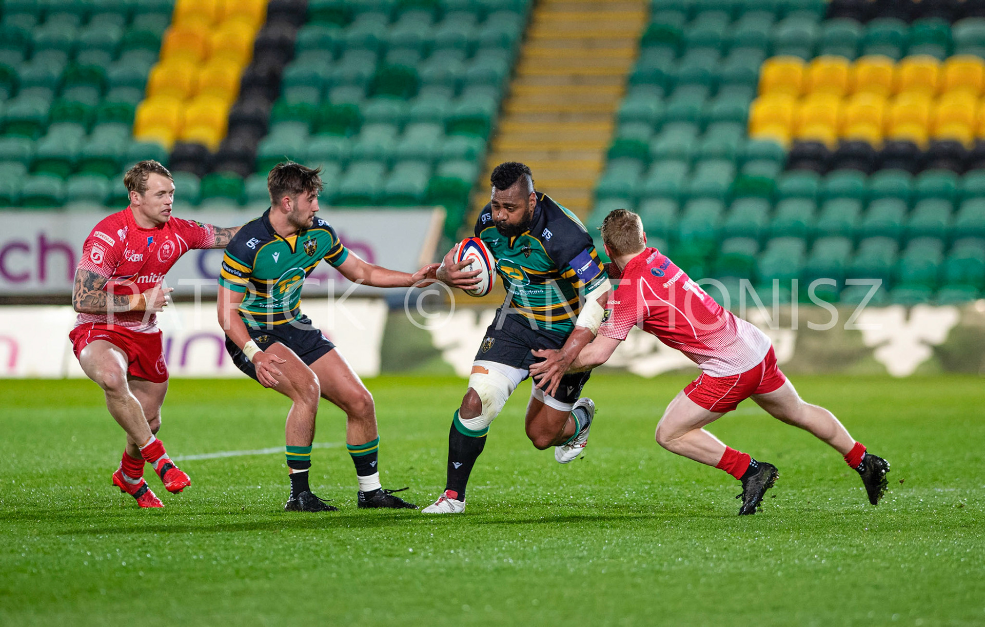 Northampton Saints Vs The British Army Northampton -13-April-2022.  Northampton Saints Vs The British Army at cinch Stadium Franklin's Gardens .