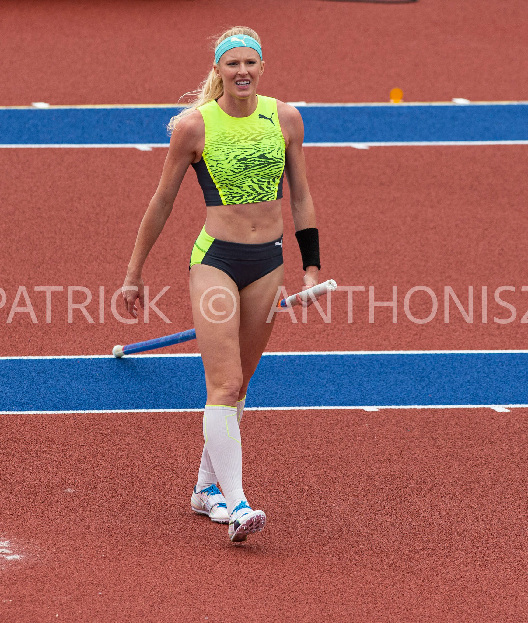 21-MAY-2022 Sandi Morris winning the Women Pole Vault Event with 4.73   at the Muller Birmingham  Diamond League   Alexander Stadium,  Perry Barr, Birmingham
