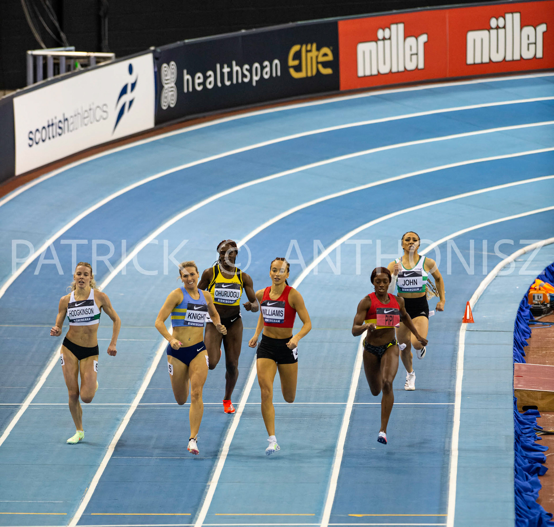 Saturday 27 February :  The 400 Meters race Winner - Jessie Knight - 52.37  2nd place - Keely Hodgkinson - 52.42 PB  and 3rd place - Ama Pipi - 52.43 UK Athletics Indoor Championships and World Trials  Birmingham at the Utilita Arena Birmingham Day 2