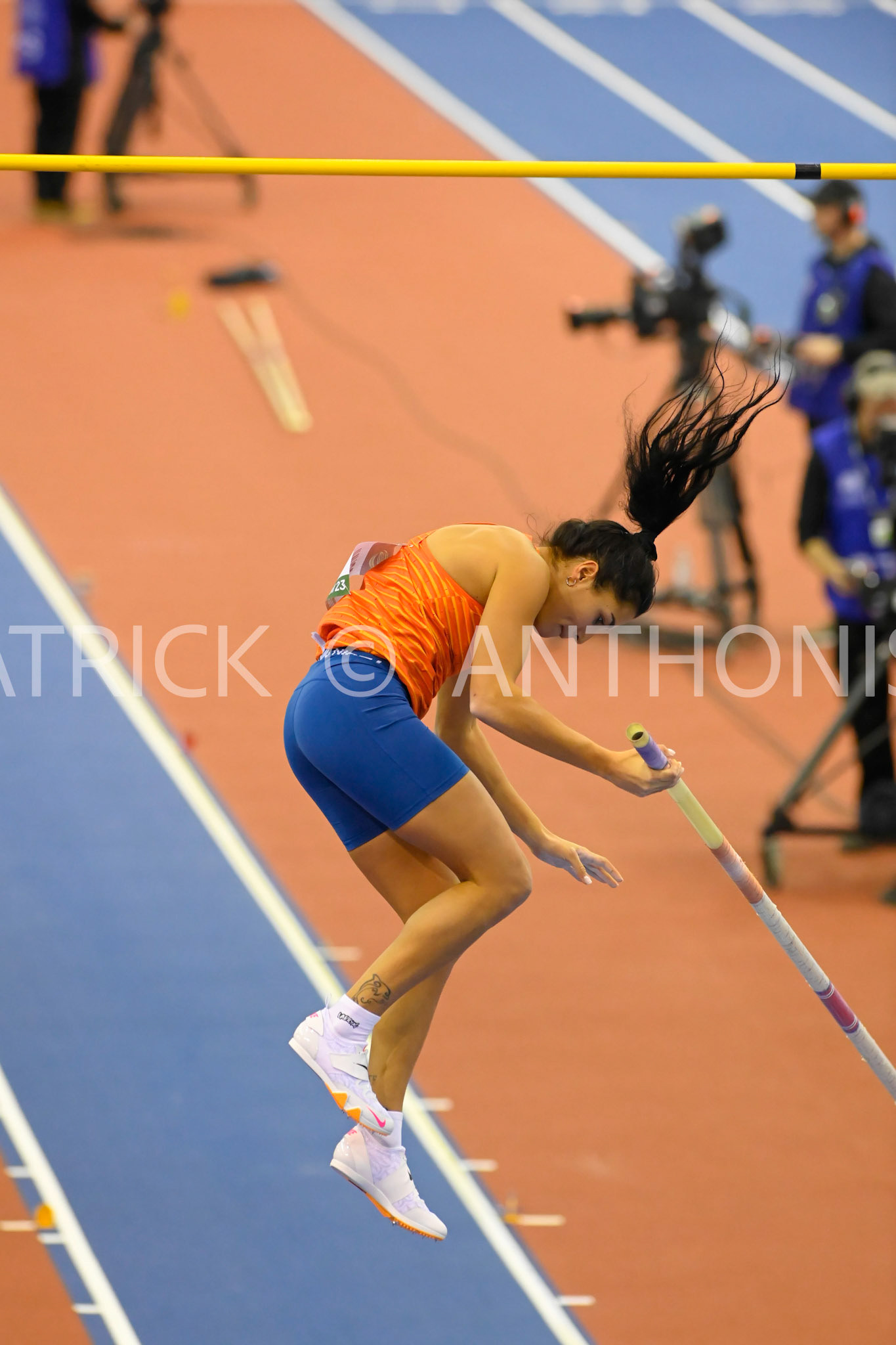 Birmingham, UK, 25 February 2023:BRUNI Roberta ITA Women's Pole Vault seen at the  Birmingham World Indoor Gold Tour Final  Utilita Arena, Birmingham on the 25 February , England