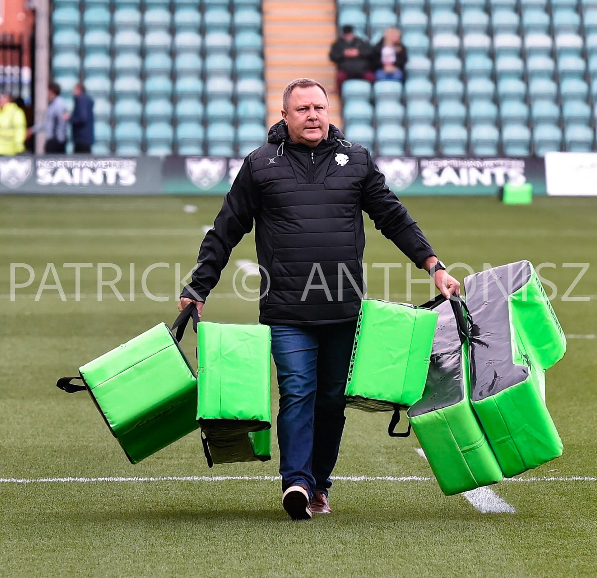 NORTHAMPTON, ENGLAND- Nov -26 - 2022 :  during the match between Northampton Saints and The Barbarians F C at Franklin's Gardens on November 26, 2022 in Northampton, England