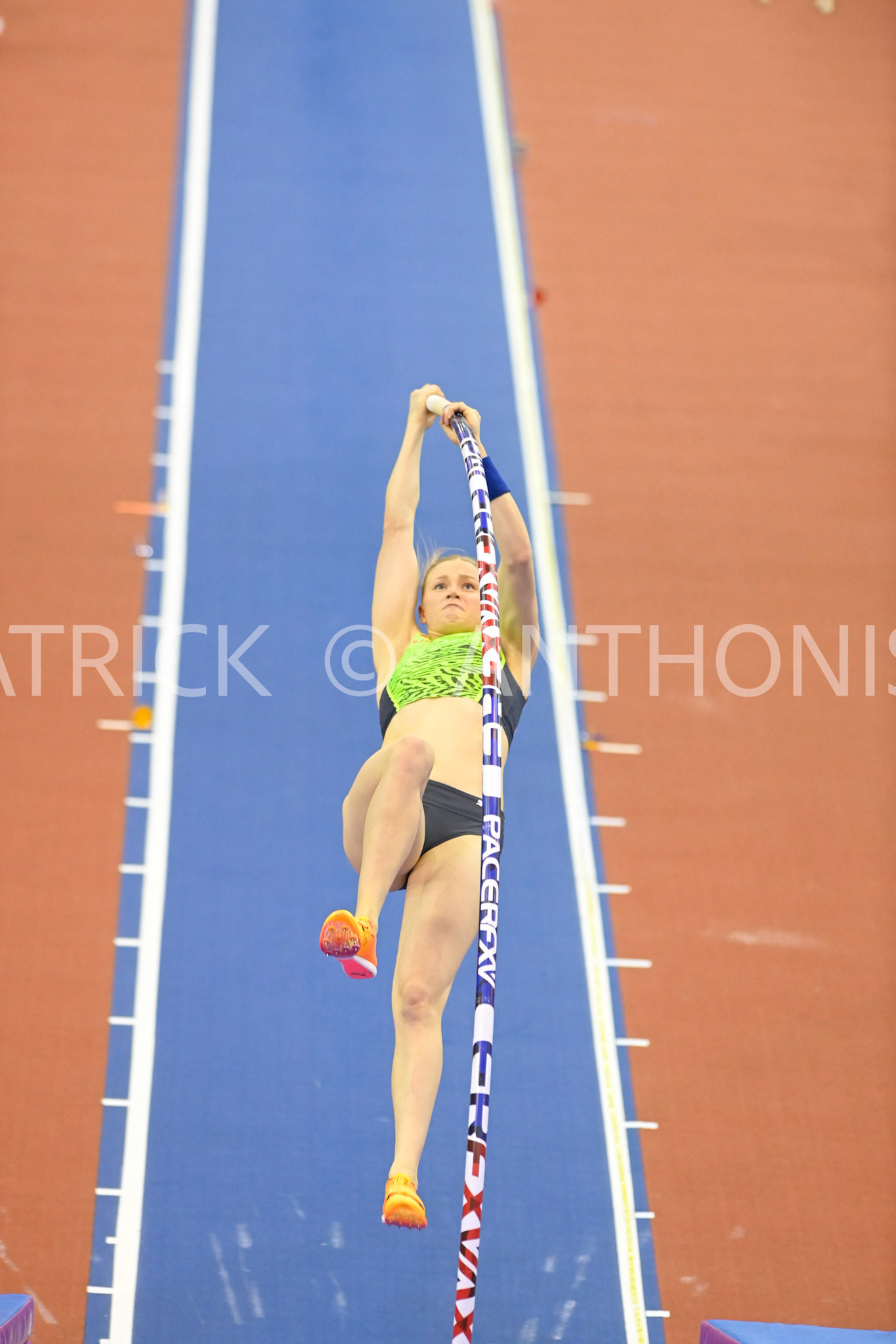 Birmingham, UK, 25 February 2023: MURTO Wilma FIN Women's Pole Vault seen at the Birmingham World Indoor Gold Tour Final  Utilita Arena, Birmingham on the 25 February , England