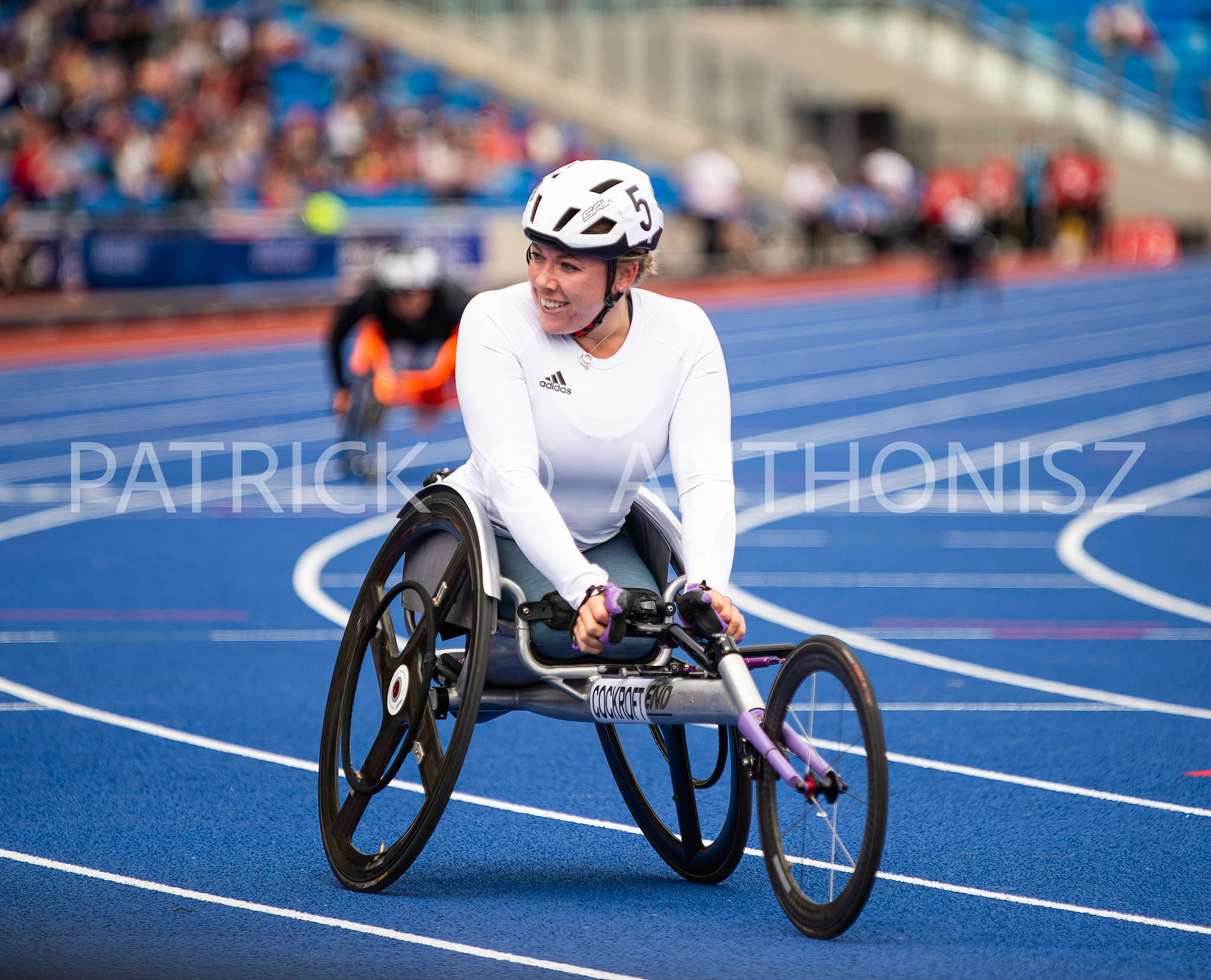 21-MAY-2022   GBR COCKROFT Hannah  after winning the Women 400m Wheelchair Event   in 57.45 at the Muller Birmingham  Diamond League   Alexander Stadium,  Perry Barr, Birmingham