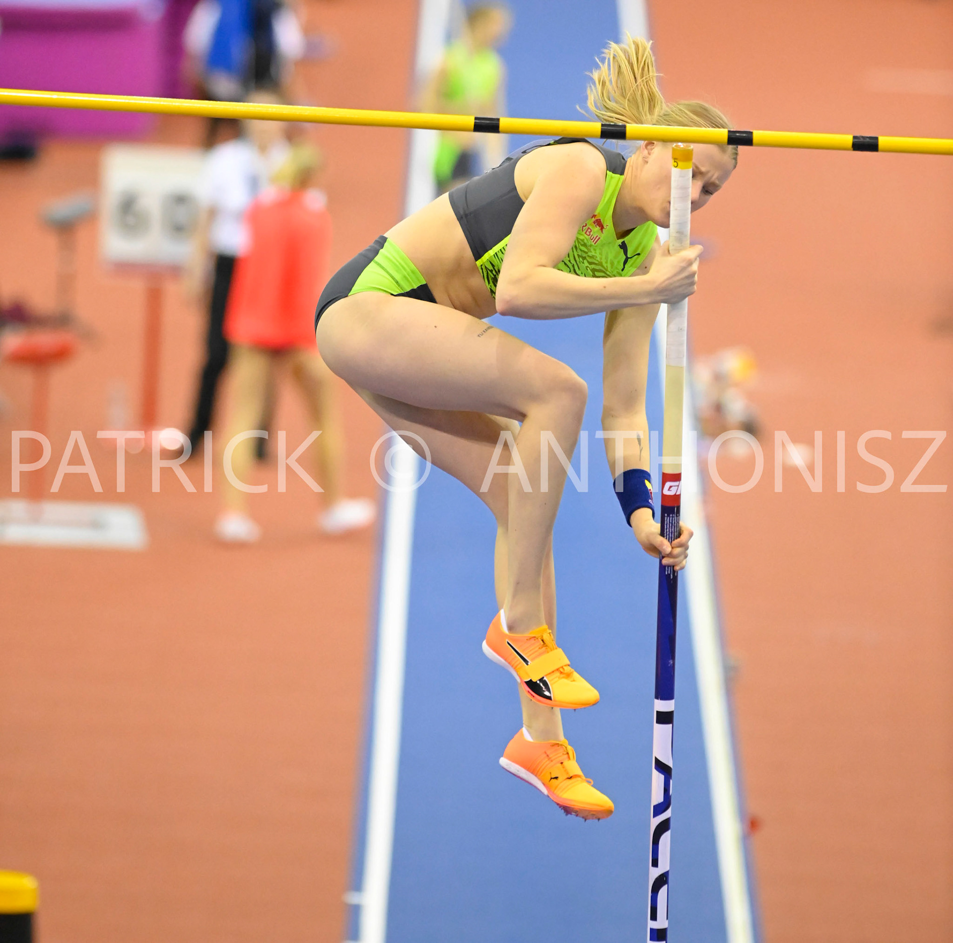 Birmingham, UK, 25 February 2023: MURTO Wilma FIN Women's Pole Vault seen at the Birmingham World Indoor Gold Tour Final  Utilita Arena, Birmingham on the 25 February , England