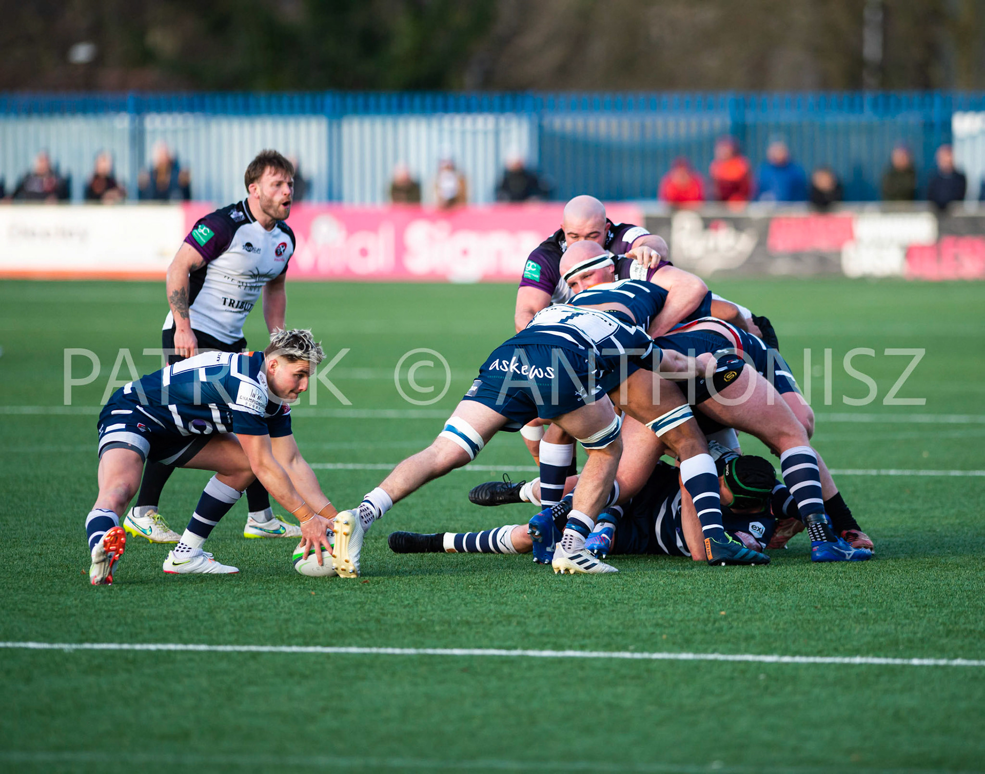BUTTS PARK ARENA Coventry ,England 29th of January 2022 :  JOSH BARTON of coventry with the ball during the Greene King IPA Championship  match  between Coventry Rugby Vs Cornish Pirates  at Butts Park Arena Coventry UK .Final score: Coventry Rugby 21 :  31Cornish Pirates