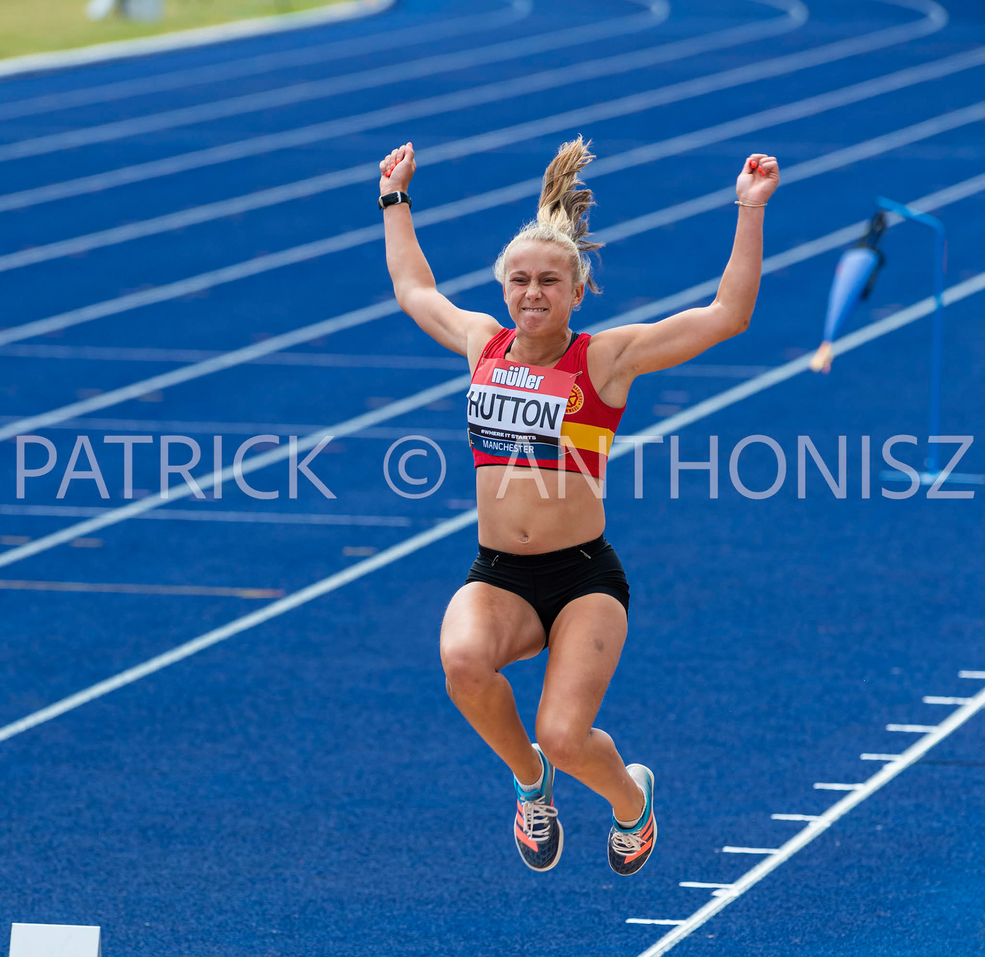 26-6-2022: Day 3 Women's Long Jump - Heptathlon  HUTTON Madison EPSOM &amp; EWELL HARRIERS at the Muller UK Athletics Championships MANCHESTER REGIONAL ARENA – MANCHESTER