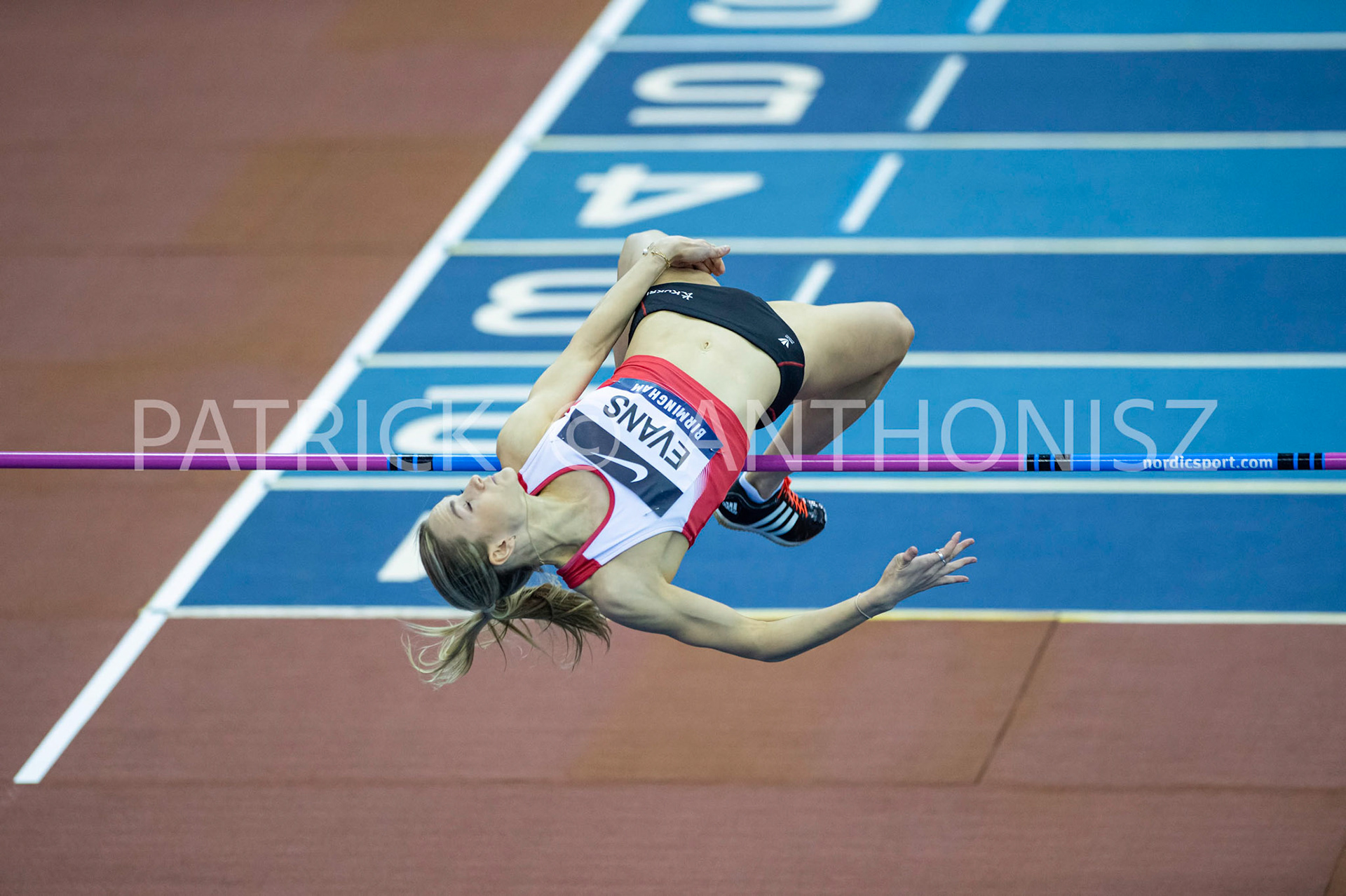 Saturday 27 February 2022:  Louren Evans in the Womens High Jump Pentathion at the UK Athletics Indoor Championships and World Trials  Birmingham at the Utilita Arena Birmingham Day 2