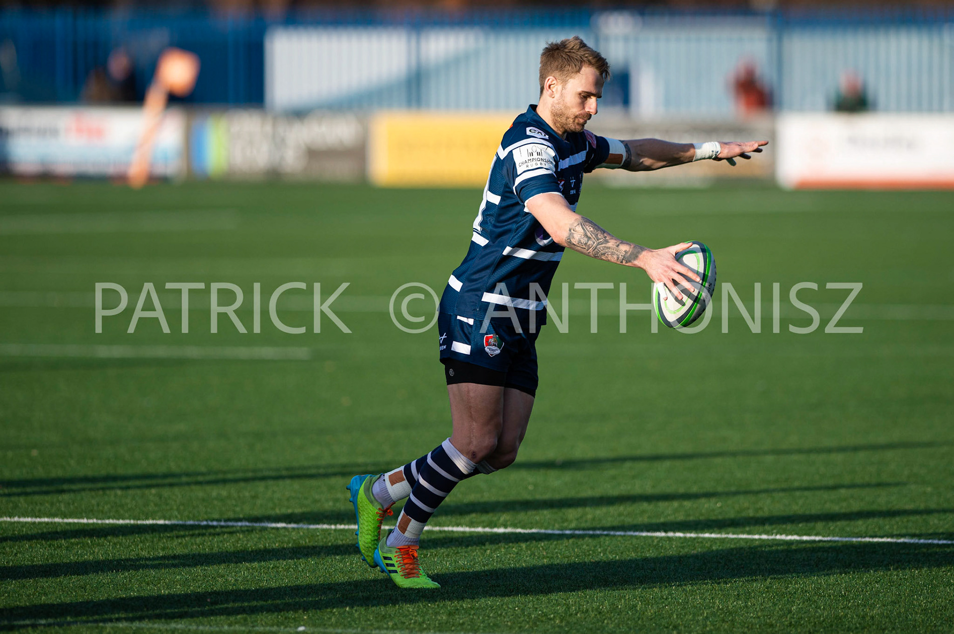 BUTTS PARK ARENA Coventry ,England 29th of January 2022 : TONY FENNER of coventry  is seen during the  match between Greene King IPA Championship  match  between Coventry Rugby Vs Cornish Pirates  at Butts Park Arena Coventry UK .Final score: Coventry Rugby 21 :  31Cornish Pirates