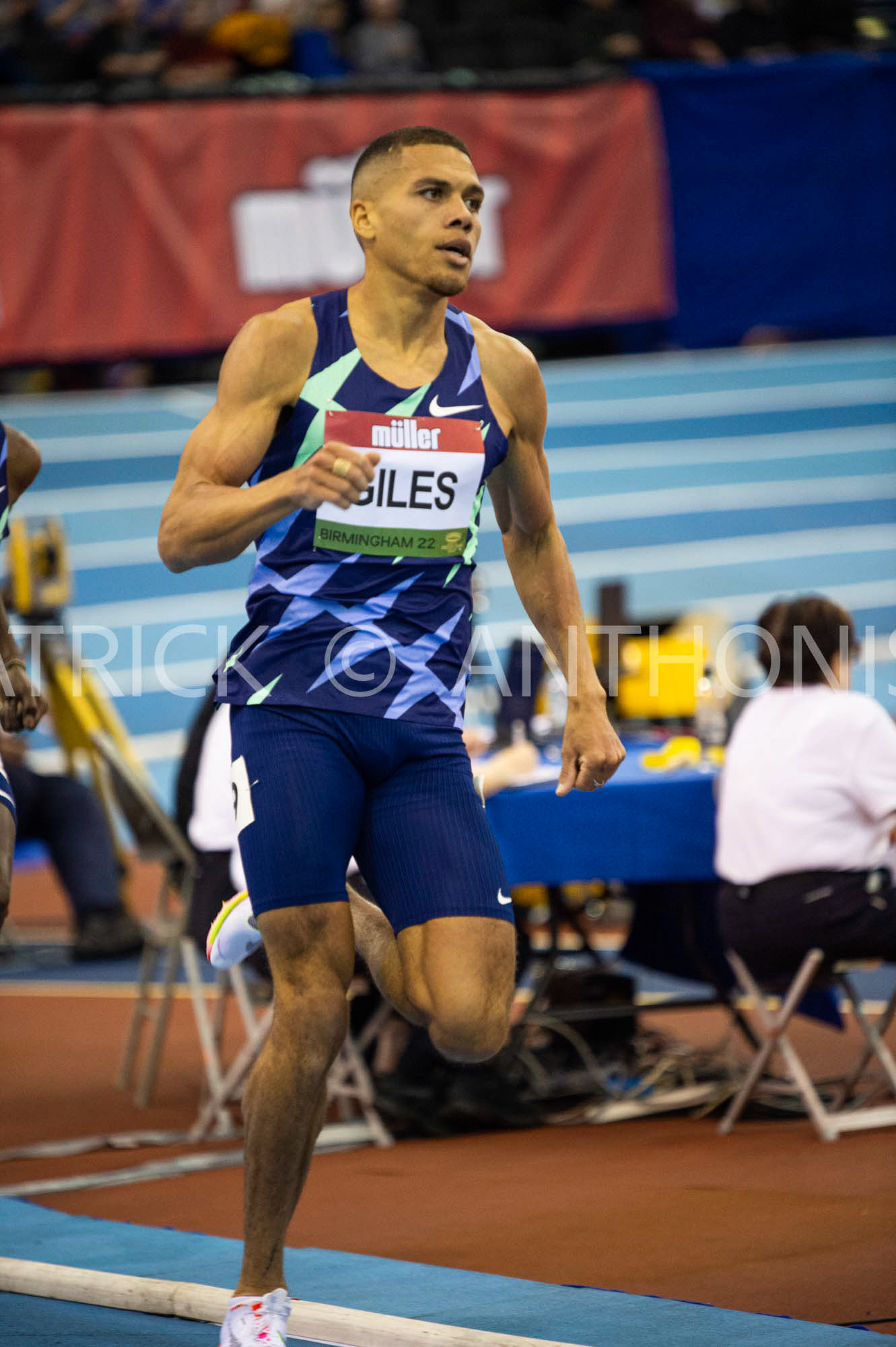 Saturday 19 February : ELLIOT GILES in the 800 Metres Mens  at the Müller Indoor Grand Prix Birmingham  at the Utilita Arena Birmingham