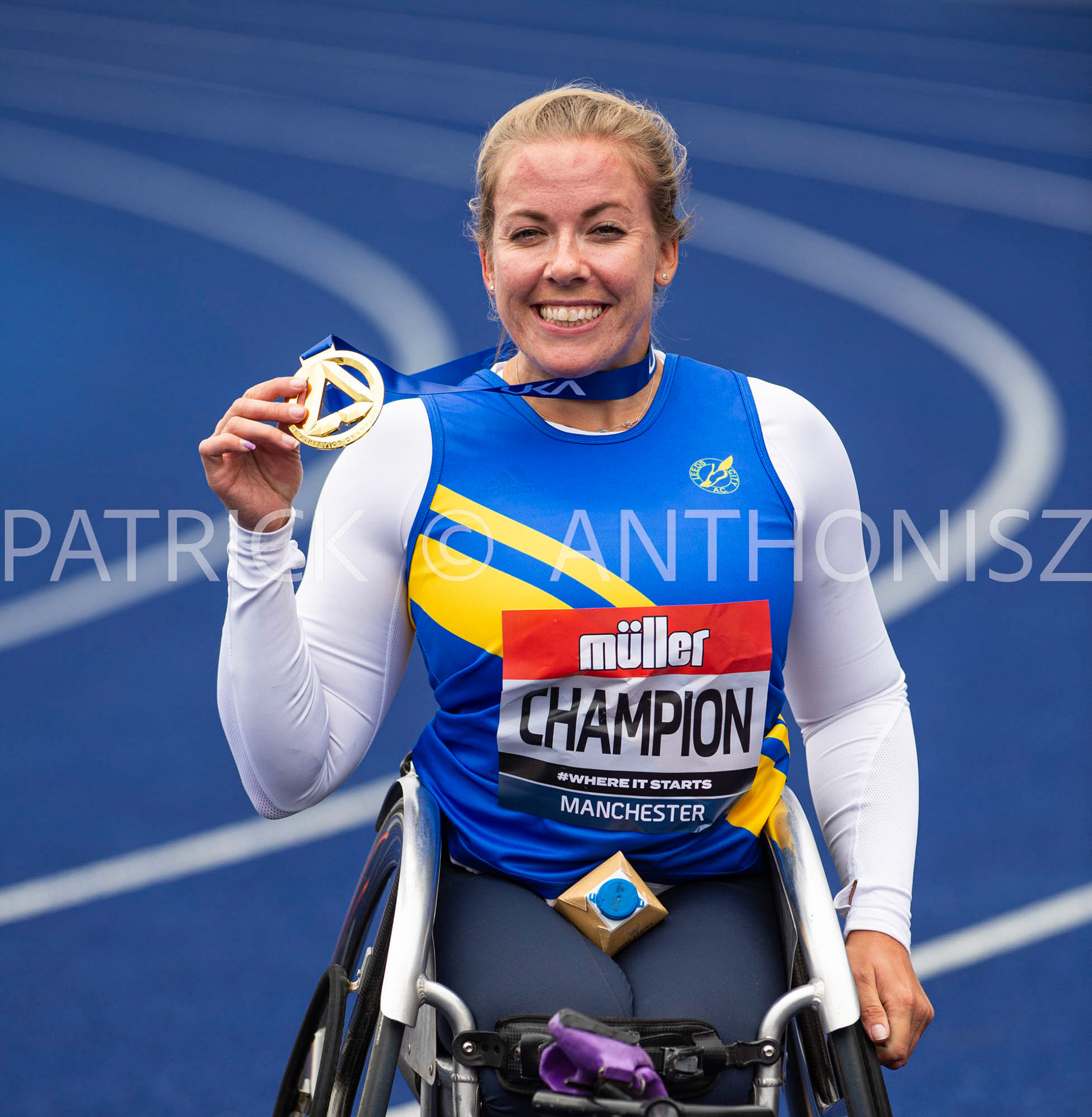 26-6-2022: Day 3 Women's 400 m Weelchair - Final  COCKROFT Hannah LEEDS CITY AC winning in 58.79 Muller UK Athletics Championships MANCHESTER REGIONAL ARENA – MANCHESTER
