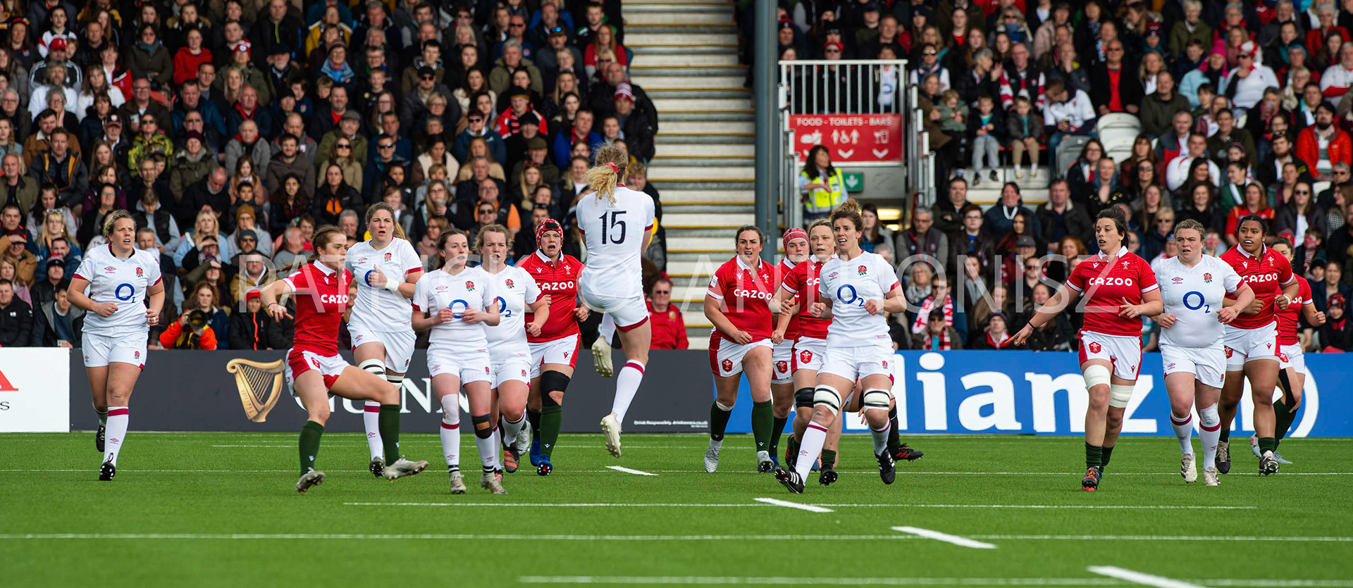 England Vs Wales Six Nations Gloucester 9 April 2022. Abigal Dow of England gets the ball during the  TikTok Women's Six Nations Rugby Championship match, England Red Roses Vs Wales  Rugby at the Kingsholm  Stadium Gloucester
