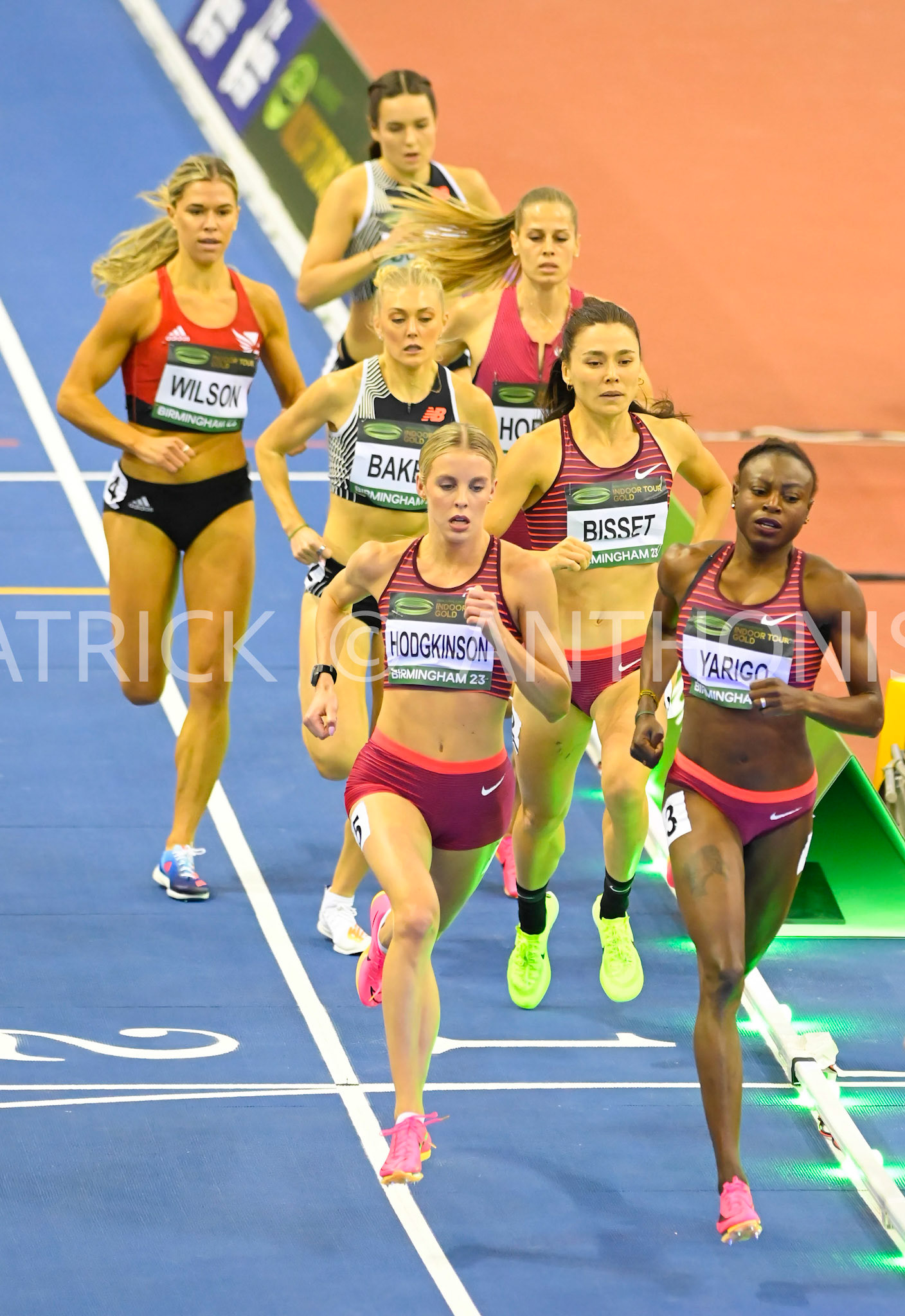 Birmingham, UK, 25 February 2023: HODGKINSON Keely wins  the  GBR Women's 800 m with a time of 1:57.18 at the Birmingham World Indoor Gold Tour Final  Utilita Arena, Birmingham on the 25 February , England